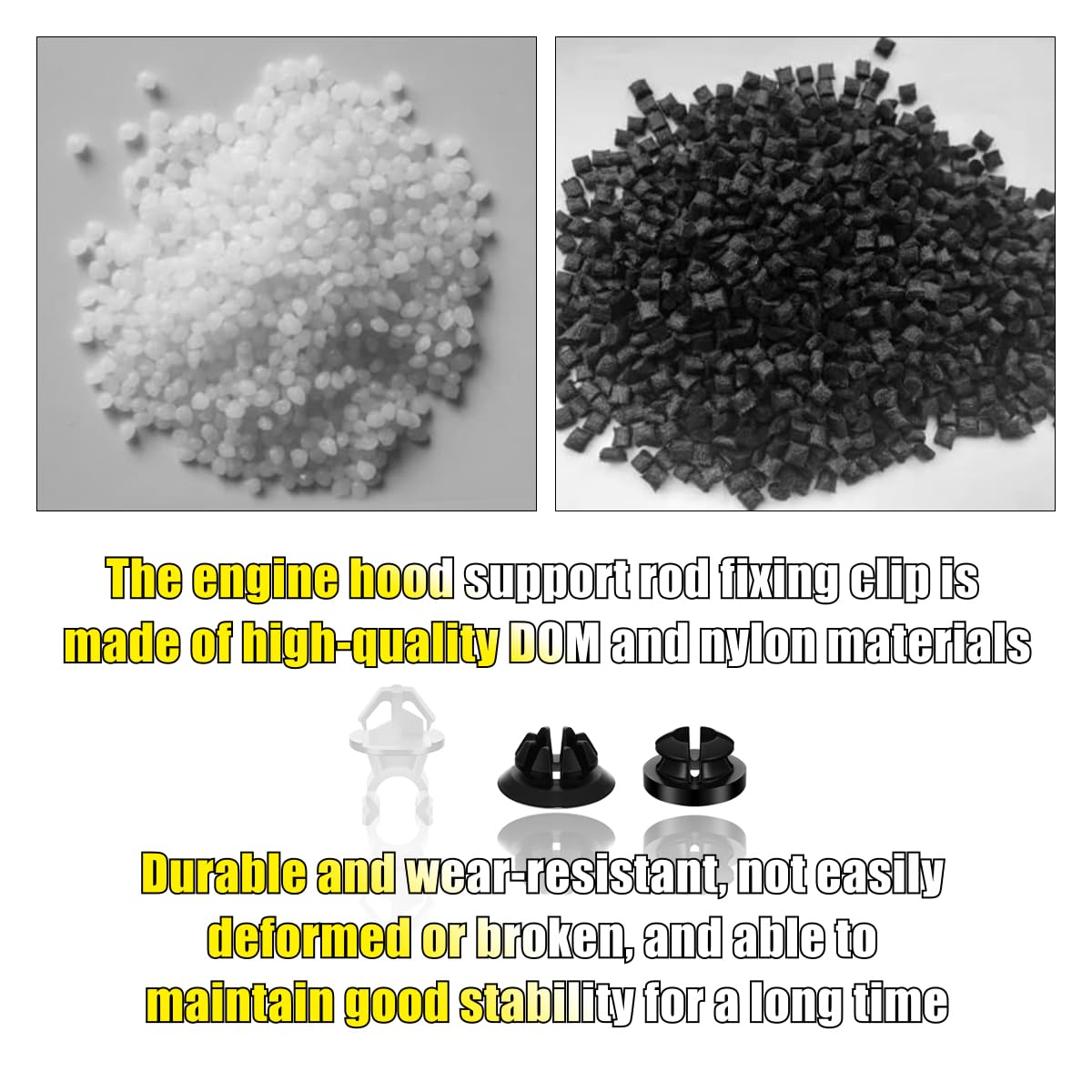 30PCS Hood Prop Rod Holder Clips, Car Hood Rod Clip Car Engine Hood Stay Clips, Car Hood Support Rod Compatible with 91503-SS0-0