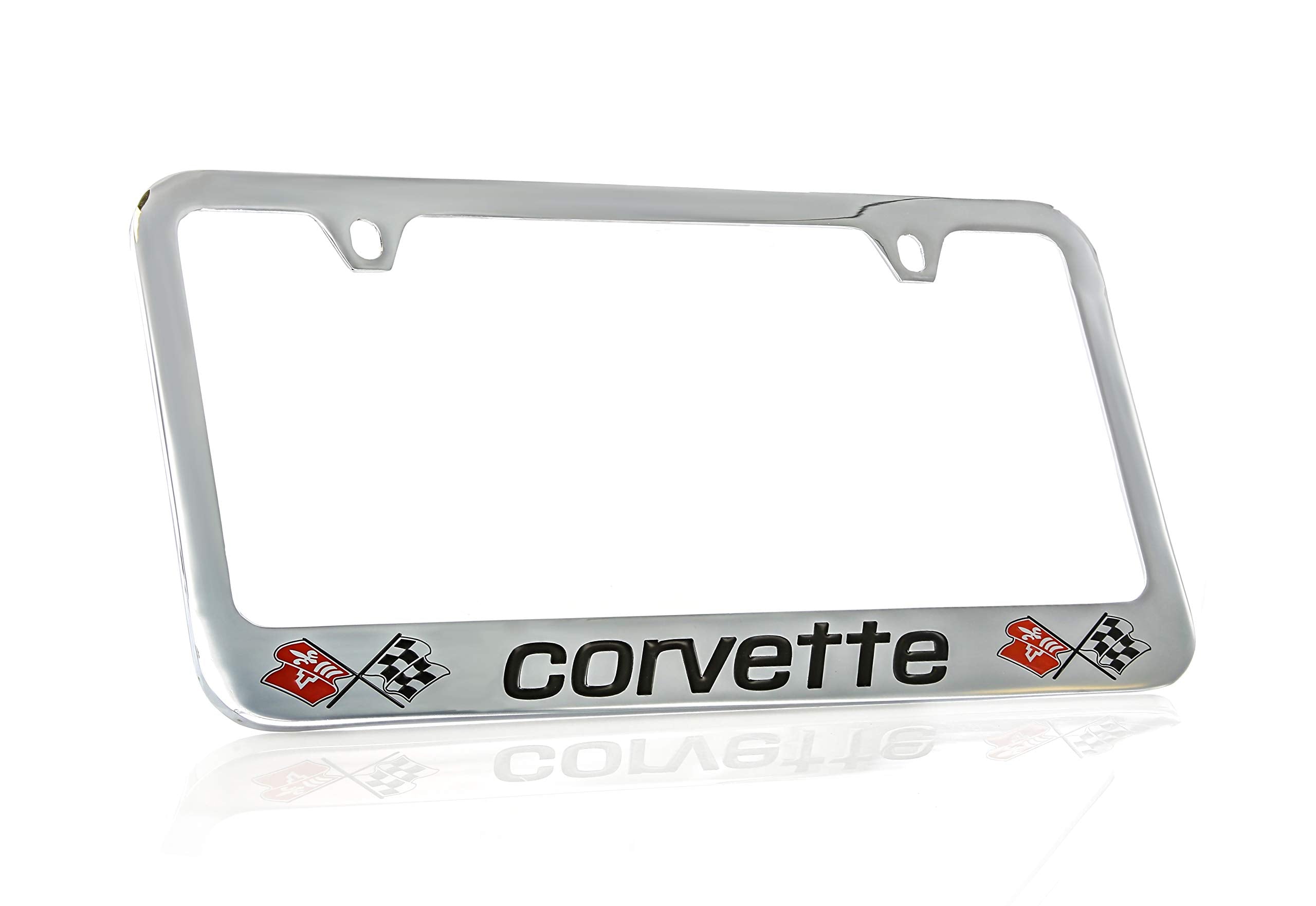 License Frame Inc. Chevrolet Corvette C3 Chrome Plated Metal License Plate Frame Holder