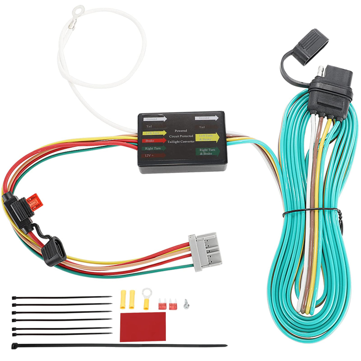 Mecmo Trailer Wiring Harness For 2005-2010 Honda Odyssey 4-Way Flat Hitch Wire Trailer Light Hook Up, Plug-In Simple T-Connector