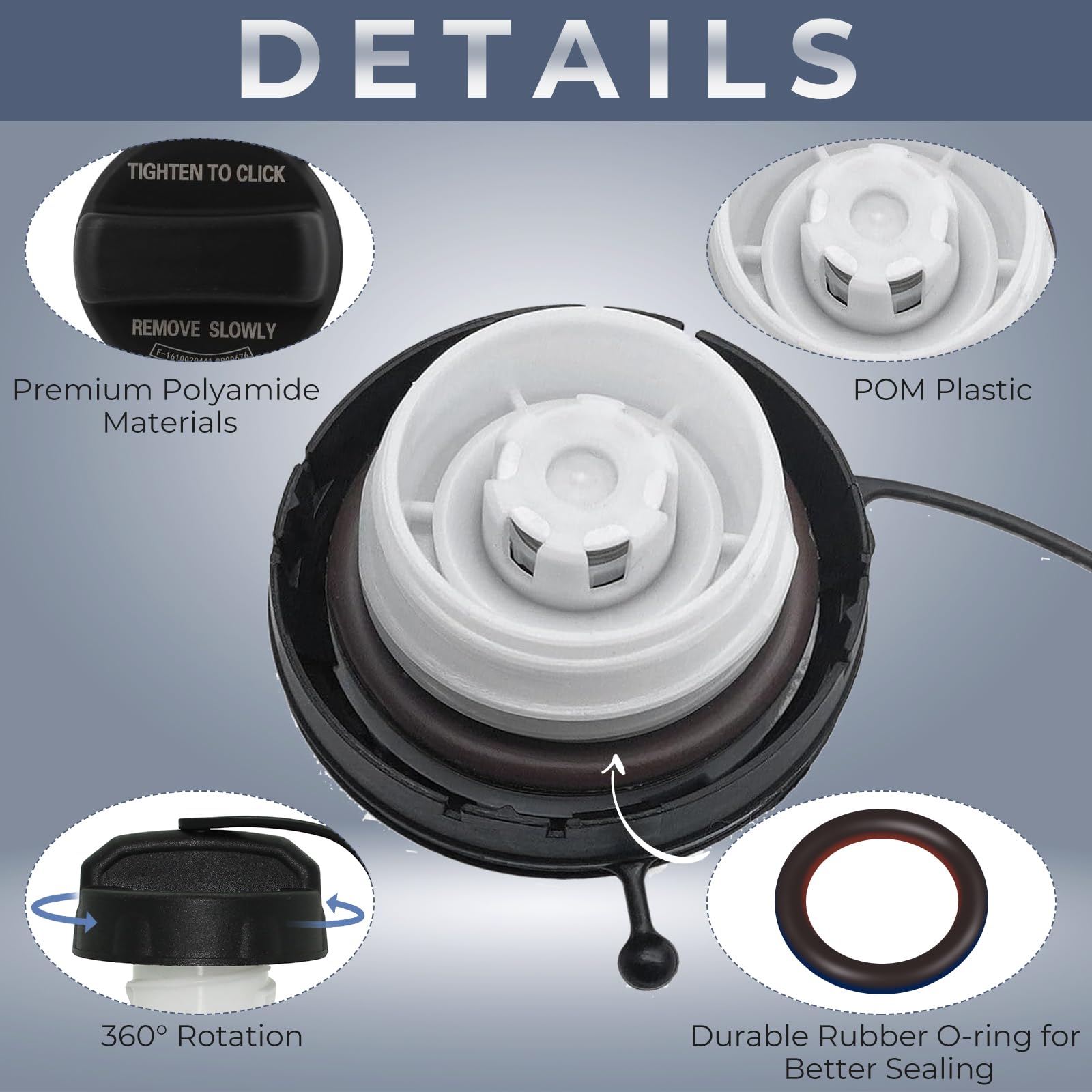 Gas Cap,Fuel Cap For Honda 2005-2007 Accord 2005-2006 CRV 2011-2014 CR-Z 2005-2010 Odyssey 2006-2011 Element 2005-2008 Pilot 200