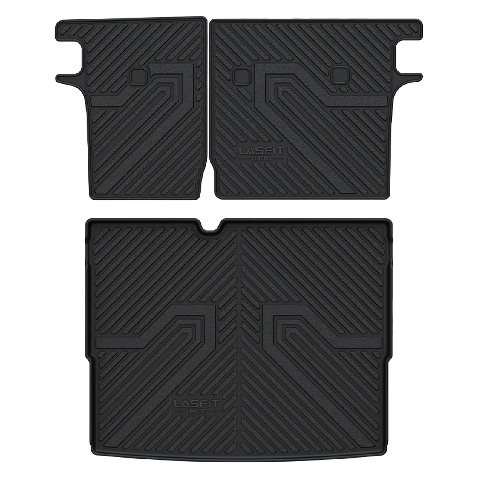 Lasfit Cargo Mat & Backrest Mats For Nissan Kicks 2025 (Not Fit Awd & 2025 Kicks Play), All Weather Tpe Custom Fit Easy Clean Du