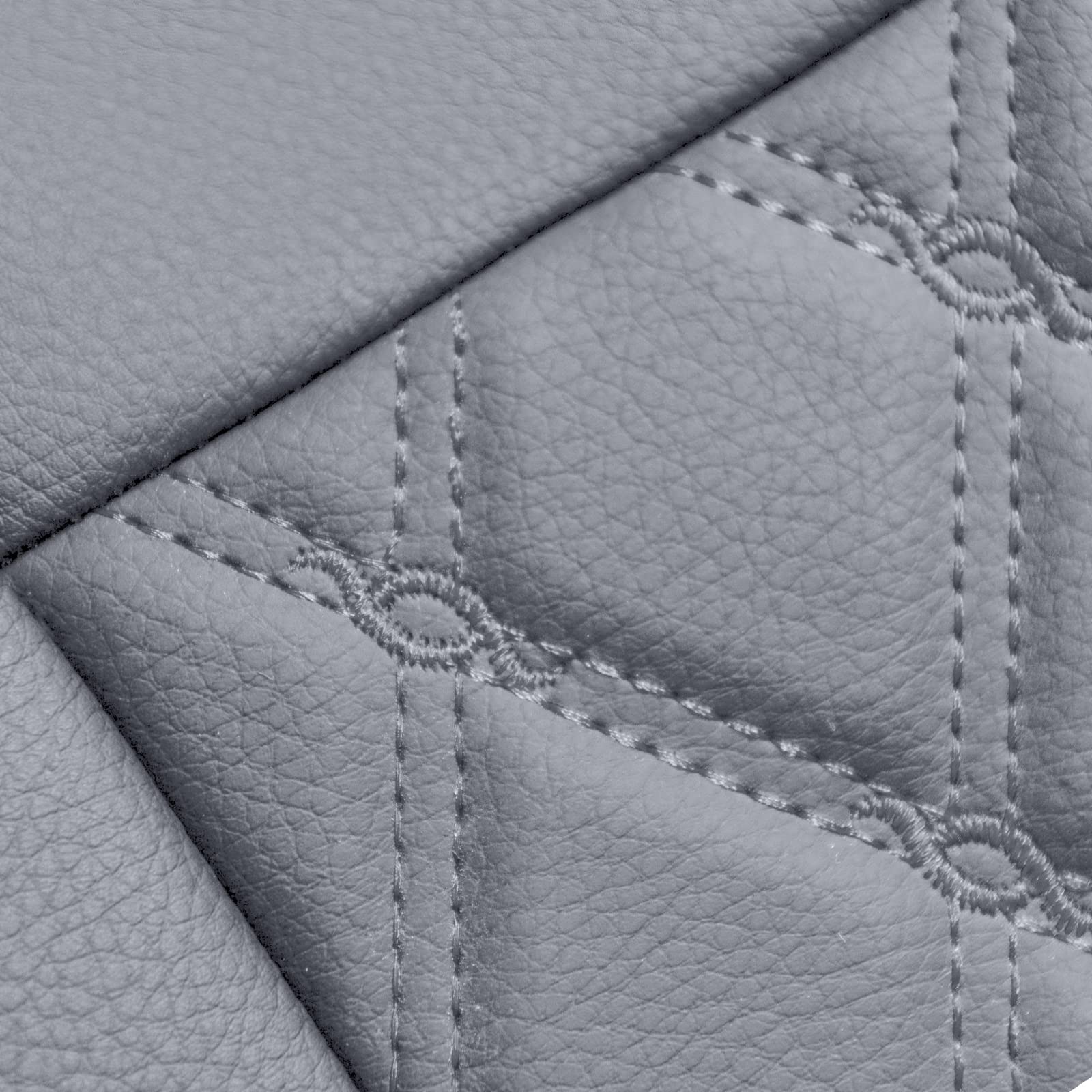 Luckyman Club Tacoma Full-Set Seat Covers P04-Hy, Fit Tacoma 2005 2006 2007 2008 2009 2010 2011 2012 2013 2014 2015 Double/Crew Cab Only, With Faux Leather (Full Set, Gray)