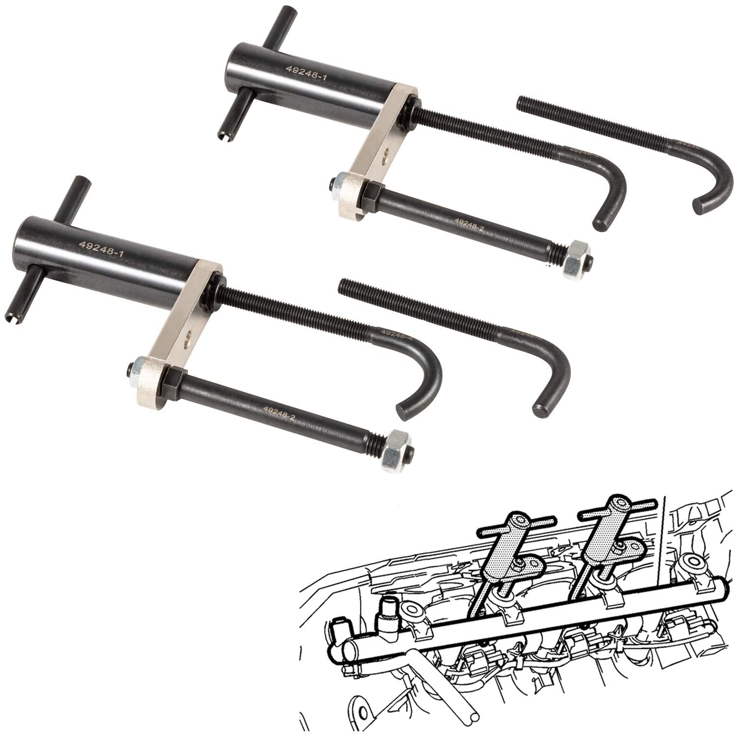 En-49248 Injector Rail Assembly Remover Tool 6706 For Cadillac, Saturn, Pontiac And Chevrolet 27-214 Direct Injection Engines