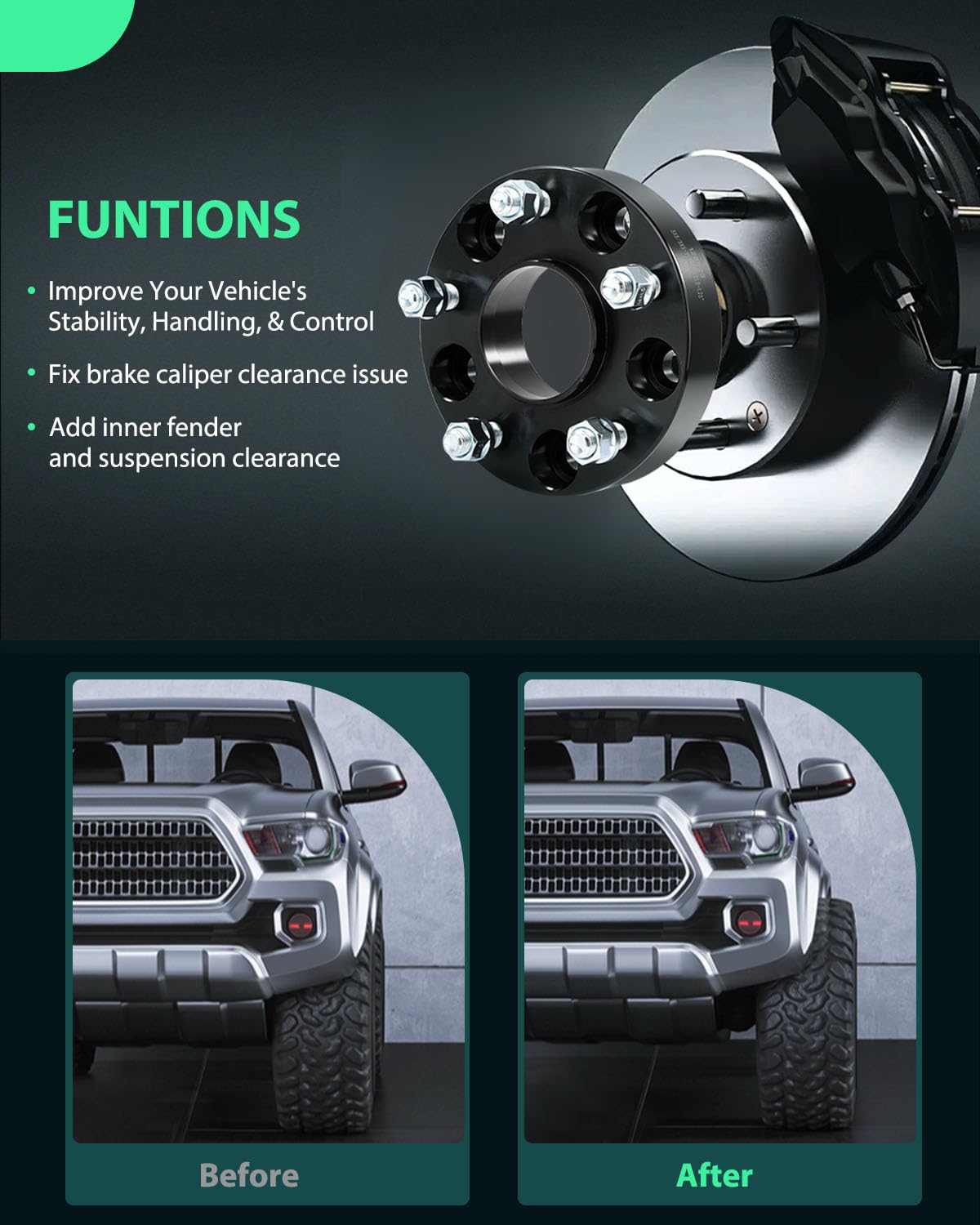 SCITOO 4pcs Wheel Spacers 1.25'' 5x5 Bore 71.5mm Studs 14x1.5 5Lug Wheel Spacers Adapters Fit for for Jeep for Grand Cherokee fo