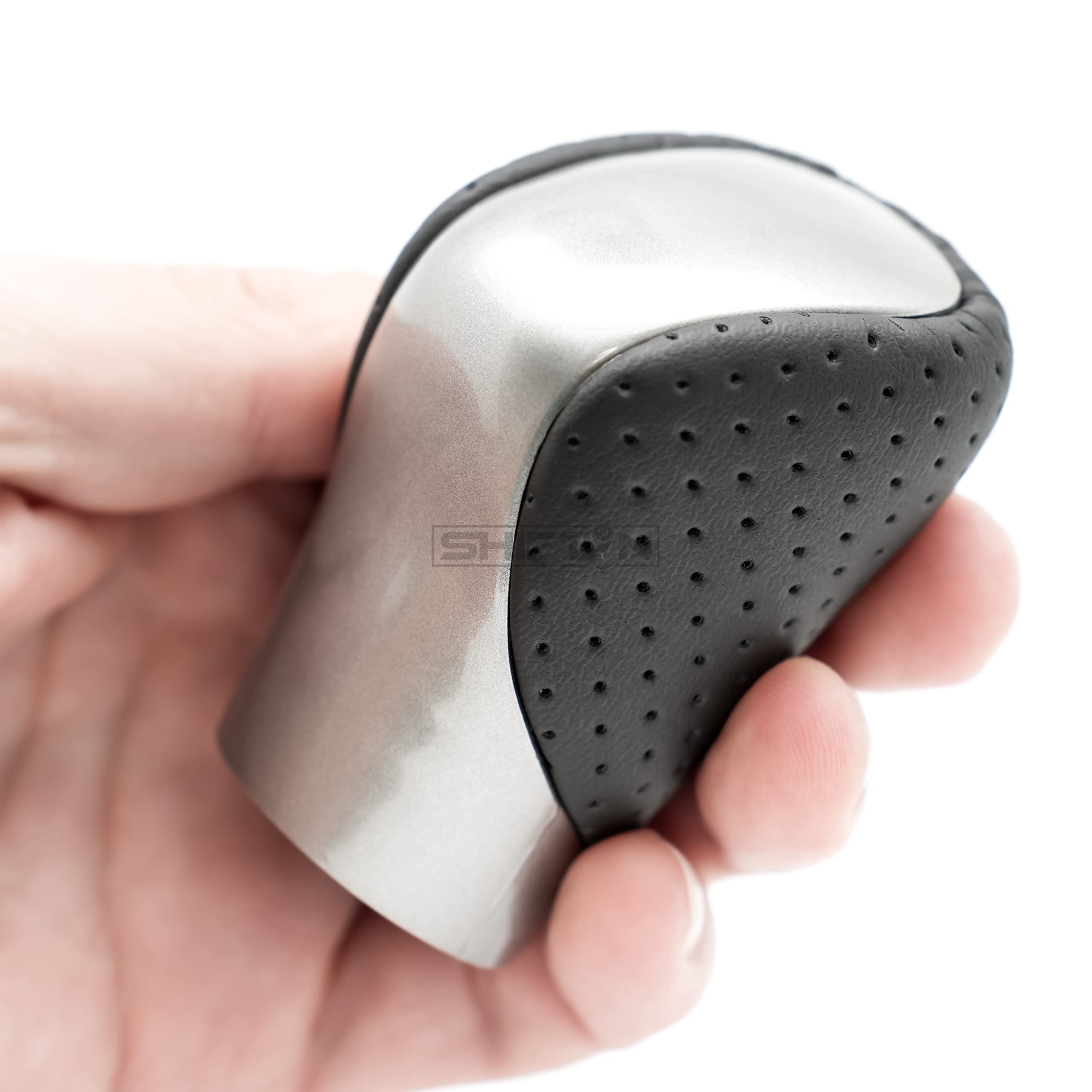 Shiftin Gear Shift Knob Shifter For Lexus Es Gs Gx Is Nx Rc Rx 200T 300 350 3450H 450Hl 350L (Black Leather/Gray Silver)