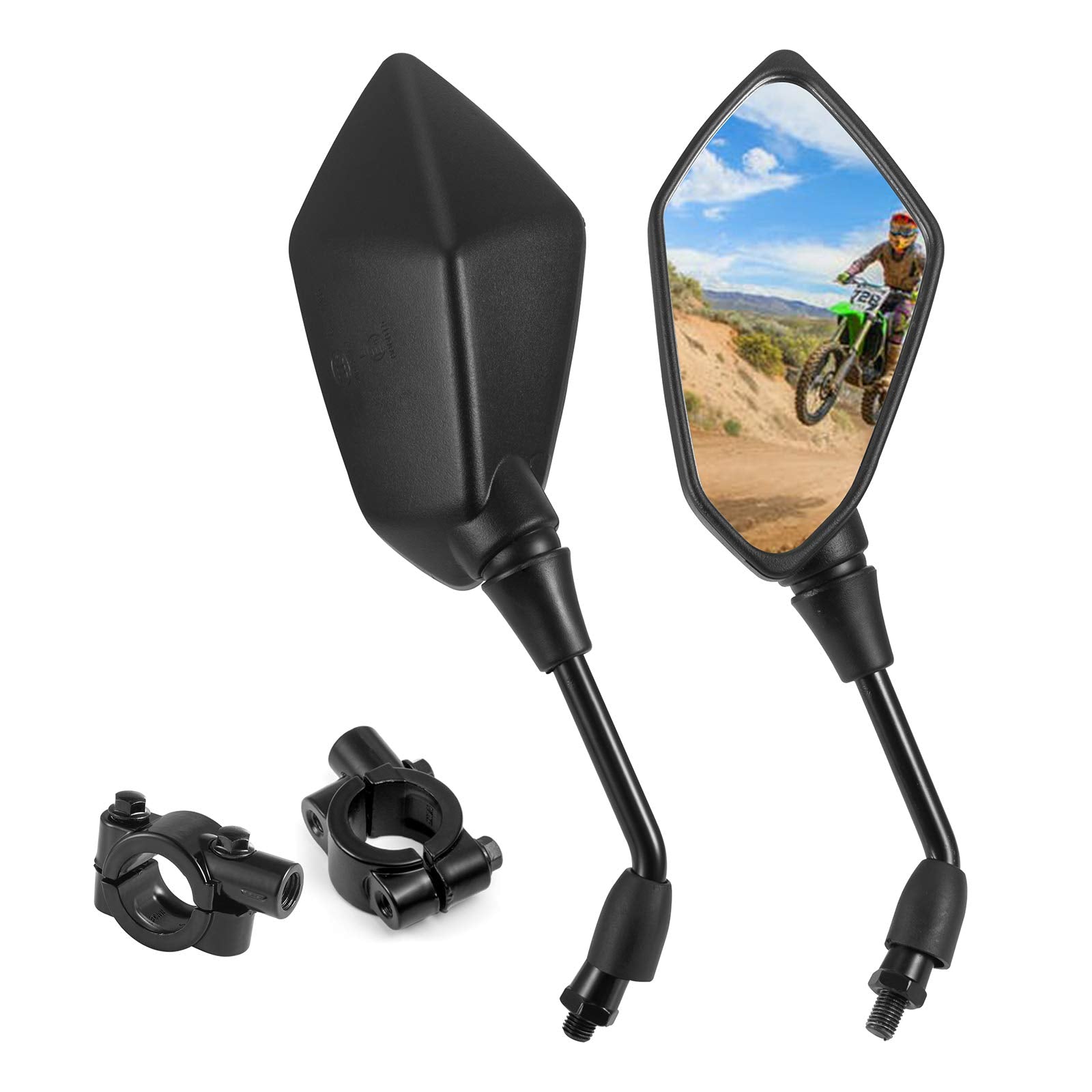 Xyzctem Diamond Carbon Fiber Be Suitable All Motors And Dirt Bike Atv Rear View Mirrors Handle Bar Mount Clamp-Harley Davidson T