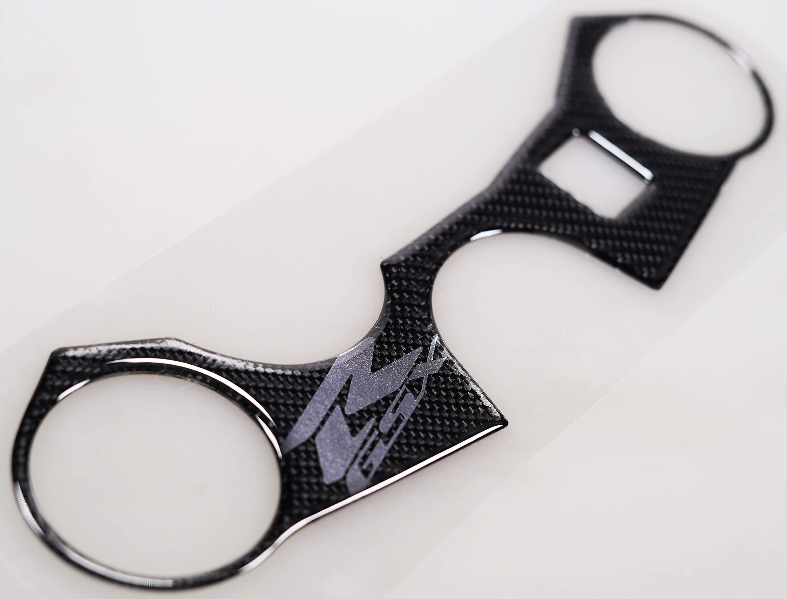 Revsostar Real Carbon Fibre Gas Cap, Tank Pad,Triple Tree Front End Upper, Top Clamp Decal Stickers, Tank Pad, Tank Protector For Gsxr 600 Gsxr 750 Gsxr 1000 K6 K7 K8 K9 L1 2006-2017(Grey)