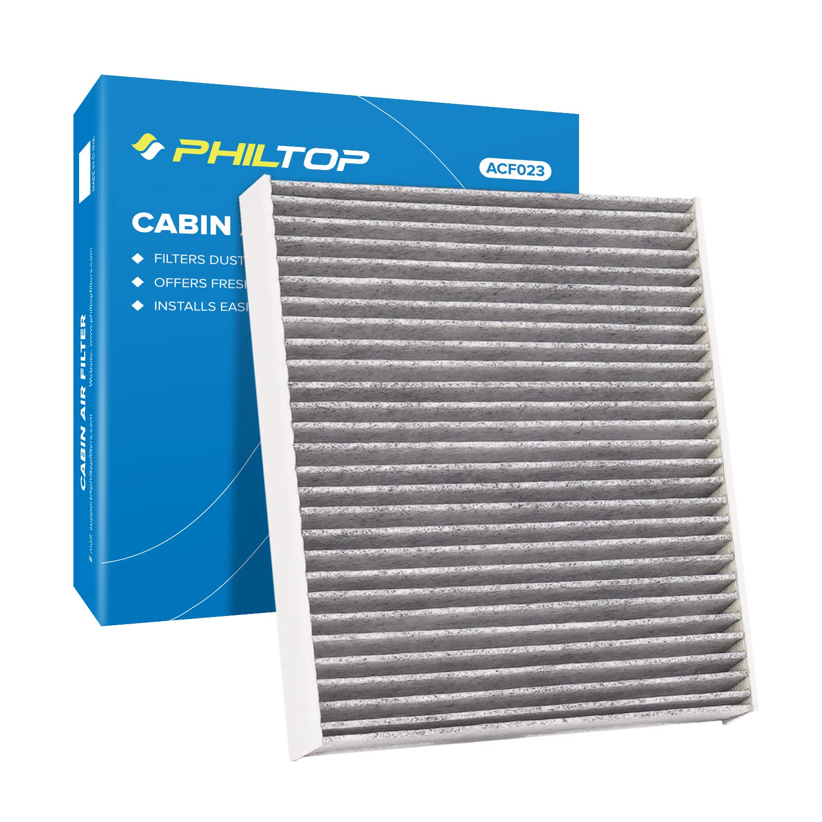 Philtop Cabin Air Filter, Replacement For Cf12157, Camry, Rav4, Corolla, Rx350, Prius, Es350, Avalon, Cx-9, Es300H, Rx450H, Highlander, Etc, Premium Cabin Filter With Activated Carbon Filter