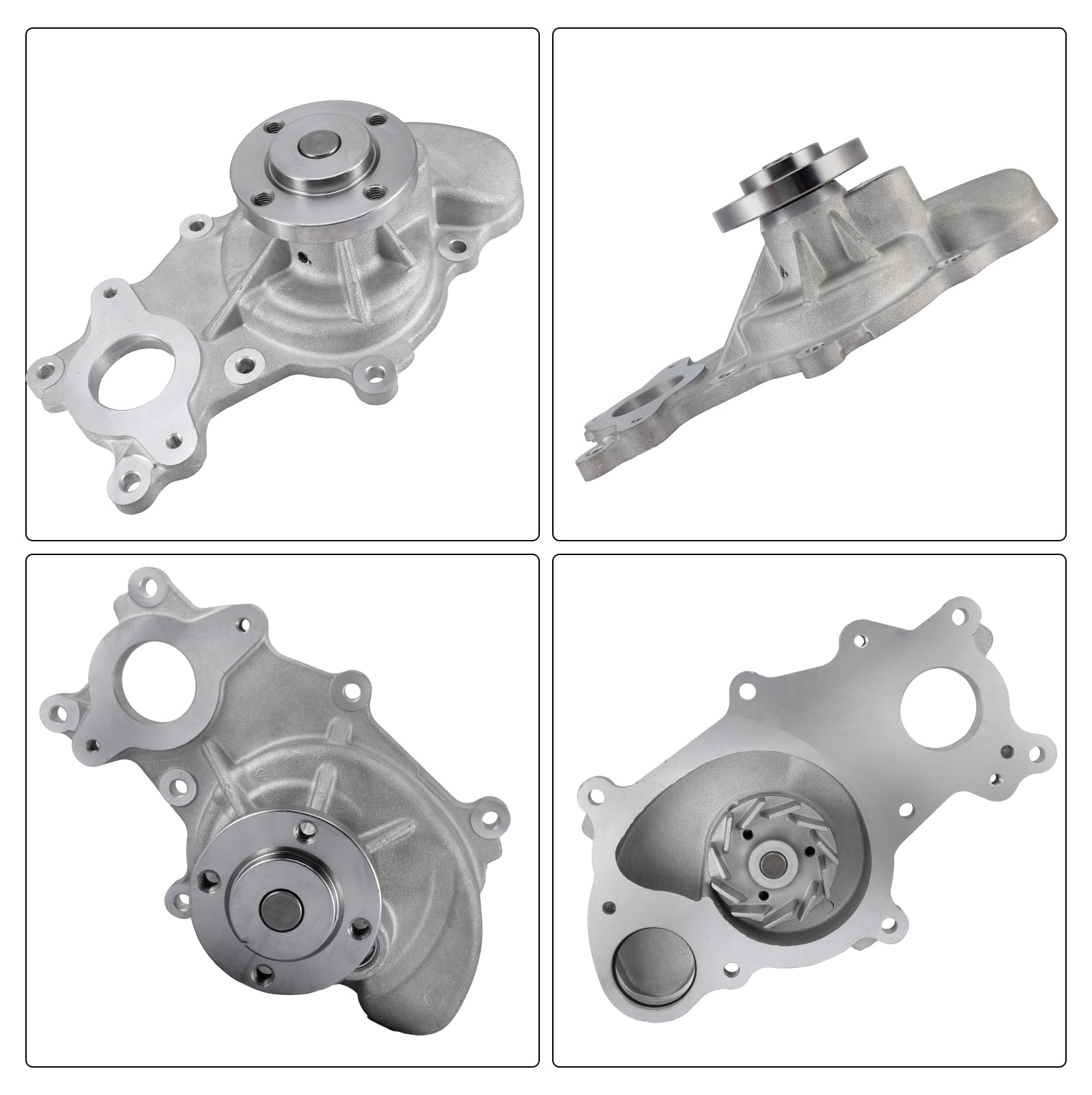 AULINK AW6691 Water Pump (4 Bolt pulley flange 3.5L 3.7L) For Ford F150 2011-2016,Expedition 2015-2017,Lobo 2015-2018,Transit-15