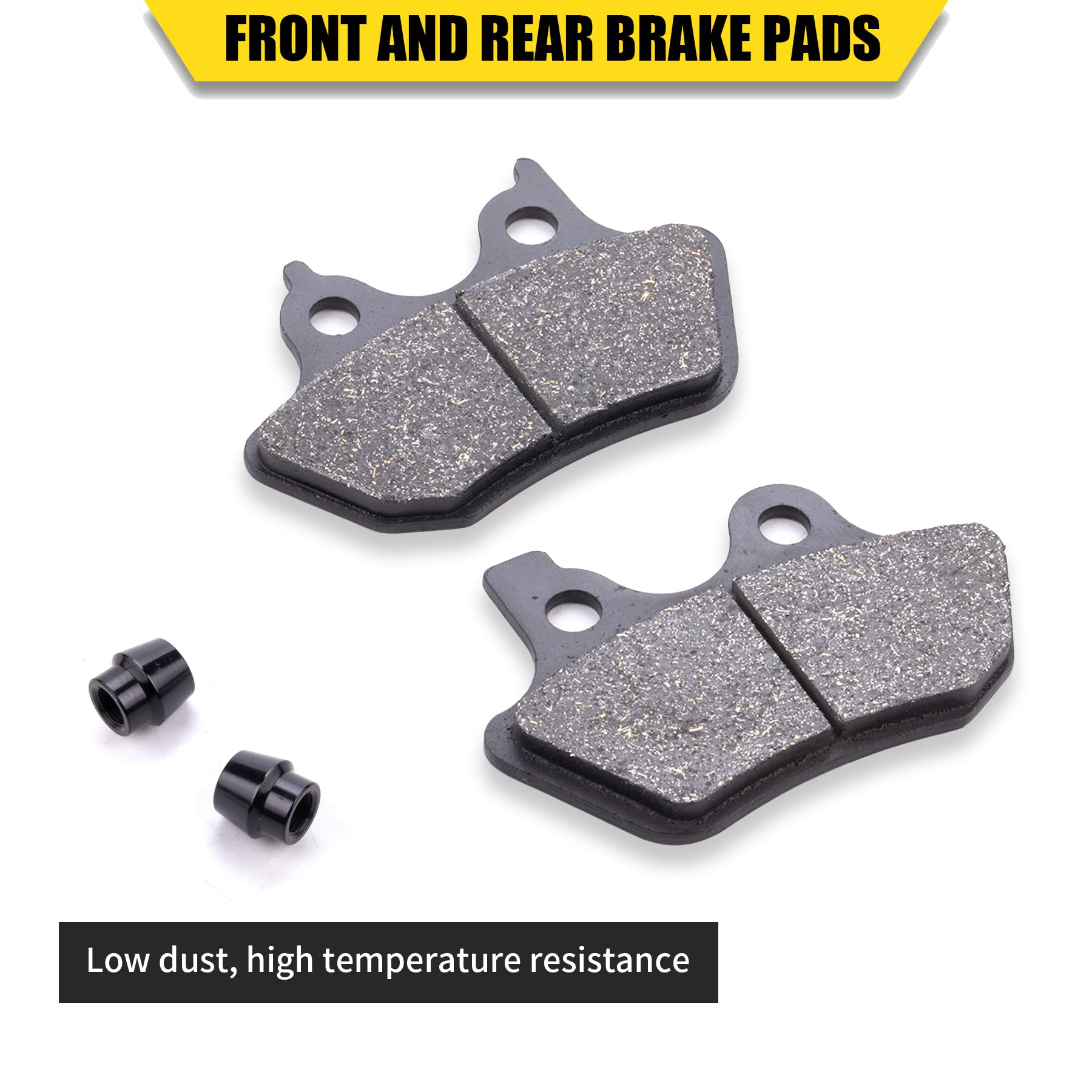 Mwmnun Front And Rear Brake Pads For Harley Davidson Softail, Fat Boy, Heritage Classic,Flhrci Road King Classic,Touring Flht, R