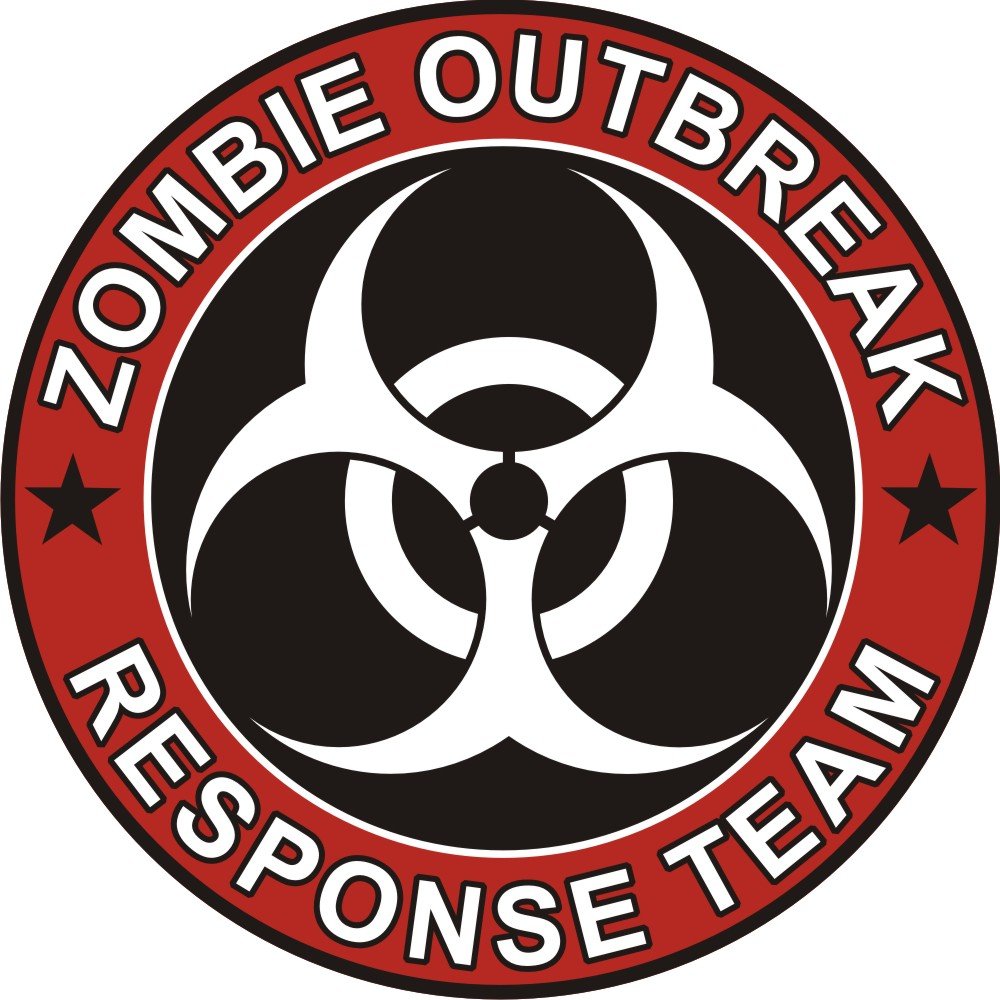 Zombie Outbreak Response Team Cool Vinyl Decal Bumper Sticker (Decal Kingz) 5''X5''