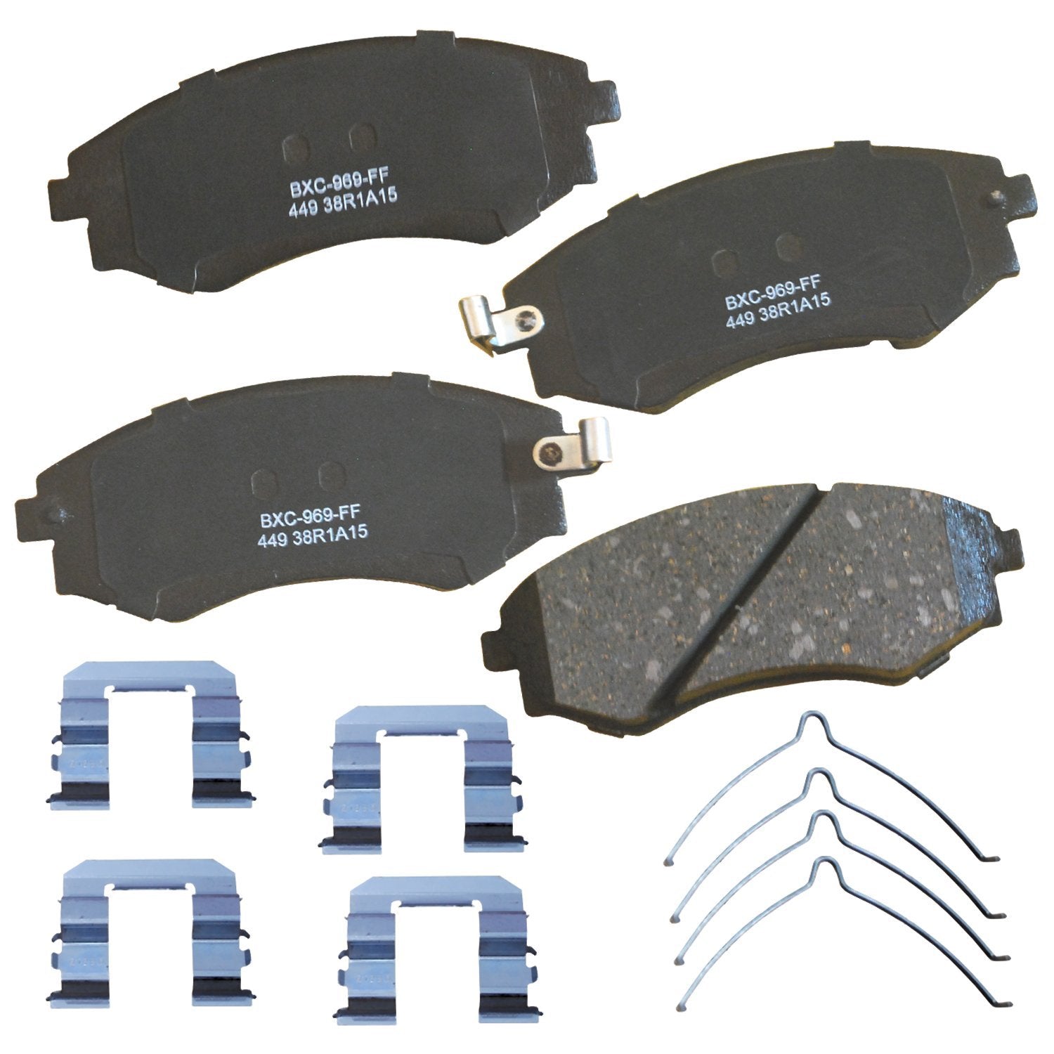 Bendix Premium Sbc449 Ceramic Front Brake Pads For Hyundai Elantra 2001-1992, Sonata 2004-1989, Tiburon 2000-1997