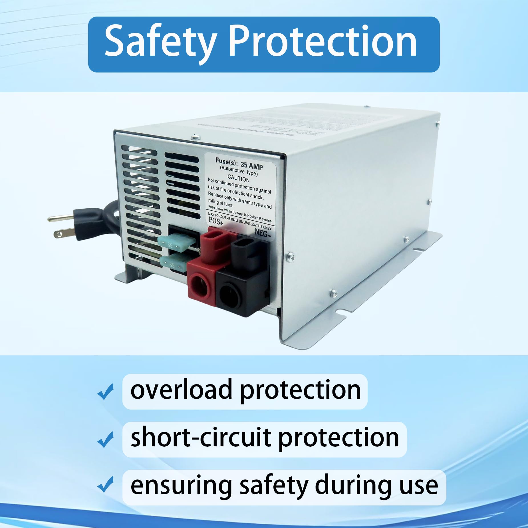 WF-9855 55 Amp Deck Mount RV Power Converter,Compatible with WF-9855, WF-9855-MBA,WF-9855AN & Other WF-9800 Series Power Convert