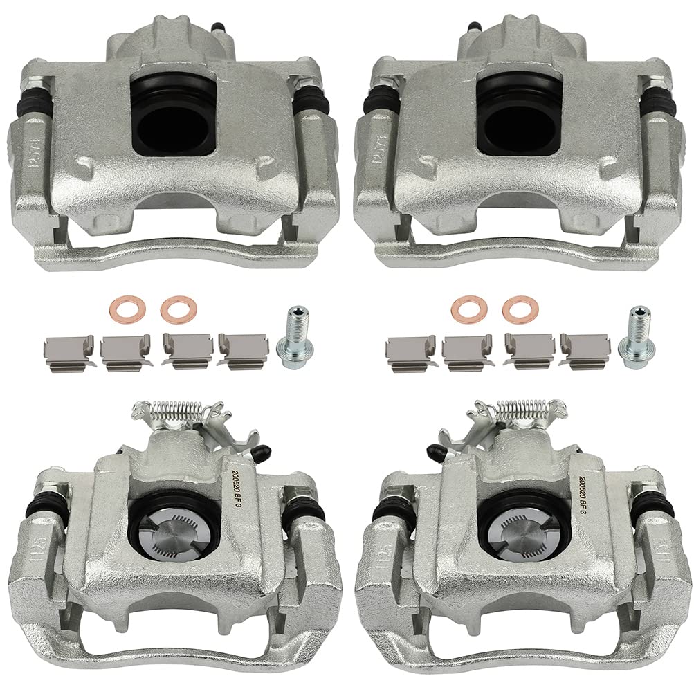cciyu Front + Rear Brake Calipers With Bracket 18B5045 18B5044 18B5081 18B5080 For Chrysler 2008-2012 For Dodge 2008-2016 For Ra