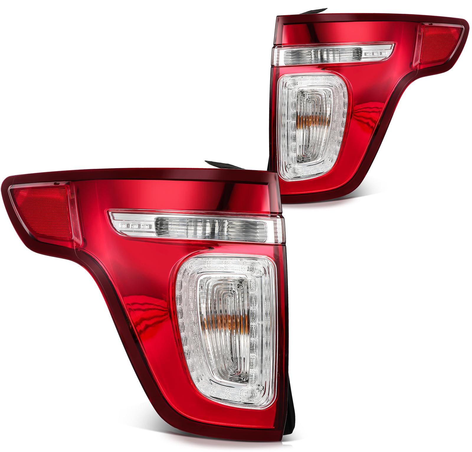 LBRST Tail Light Assembly Fit 2011-2015 for Explorer, 2013-2015 for Police Interceptor Utility Driver & Passenger Side Tail Ligh
