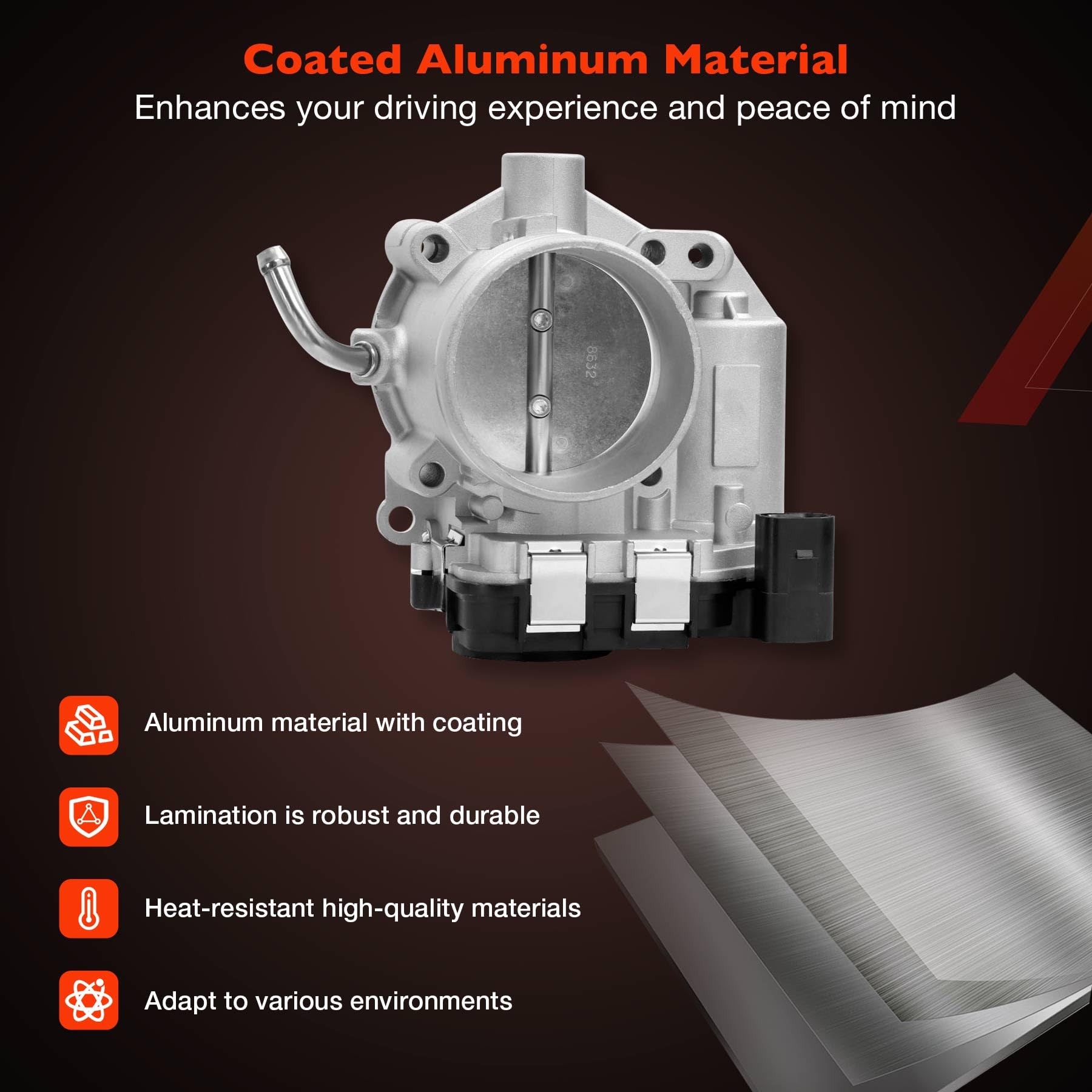 ATRACYPART Throttle Body Assembly for 2007-2015 VW Beetle Golf Jetta Passat Rabbit 2.5L | Replace 07K133062A, 07K