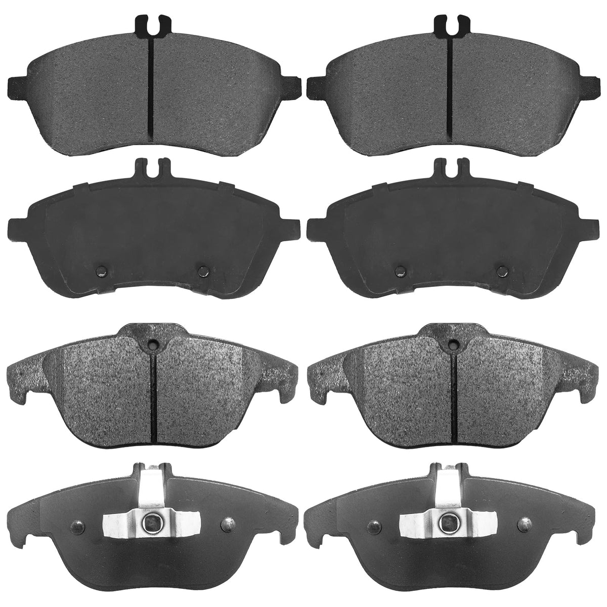 Exppower Front Rear Ceramic Brake Pads Sets Replacement For 2008-2012 For Mercedes-Benz C300,2012-2015 For Mercedes-Benz C250