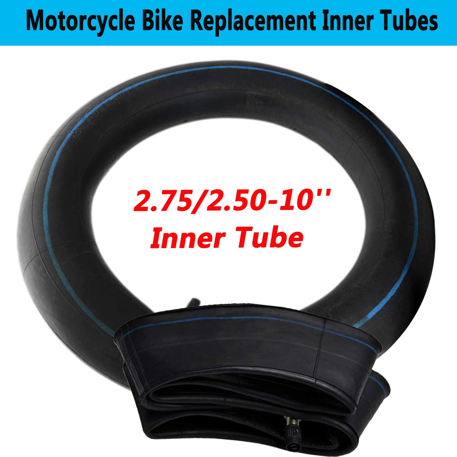 2.50/2.75-10 Motorcycle Dirt Bike Replacement Inner Tubes(2Pcs) Compatible With Honda Crf50 Xr50,Razor Mx500 Mx650,Yamaha Pw50,S