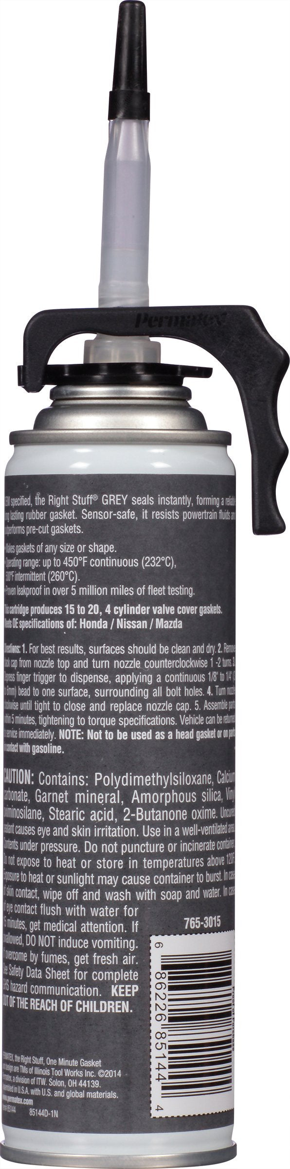 Permatex 85144 The Right Stuff Grey Gasket Maker, 7.5 Oz. (Pack Of 6)