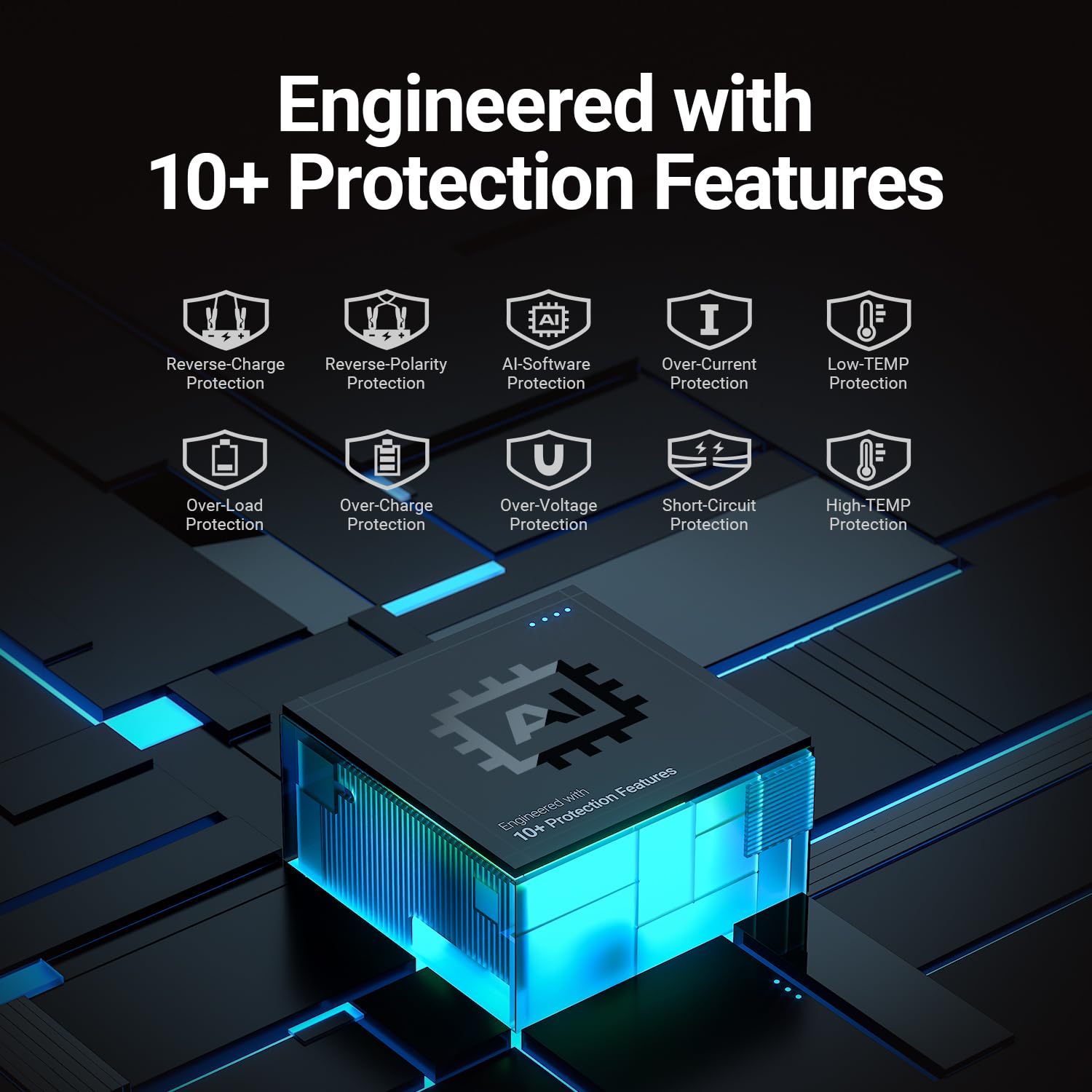Hulkman Alpha85 Jump Starter, 2000A 74Wh Portable Battery Booster, Midnight Green, 12V, Includes Charger & Cables for Gas/Diesel Engines
