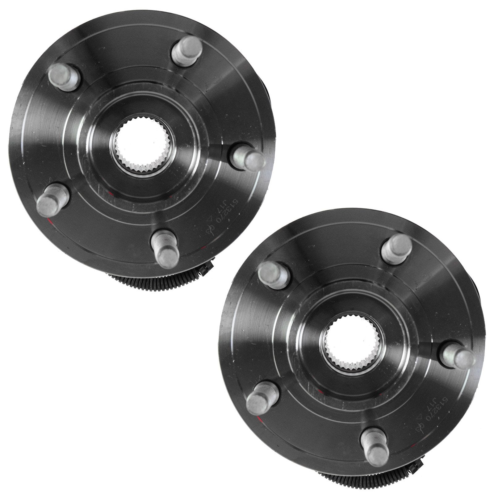 Trq Front Wheel Hub Bearings Assembly Set Compatible With 2007-2011 Dodge Nitro 2008-2012 Jeep Liberty