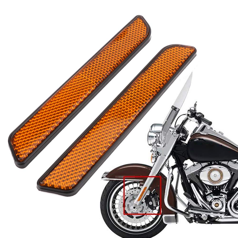 Anxin Motorcycle Side Reflector 2Pc Front For Lower Leg Sliders Dyna Softail Sportster Fxd