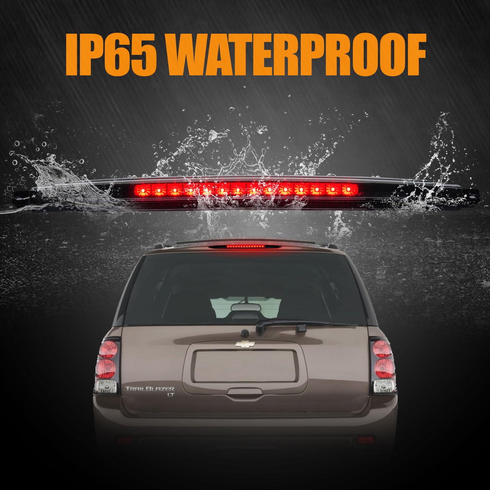 Cxdar Third 3Rd Brake Light Led For 2002-2009 Chevy Trailblazer Gmc Envoy, High Mount Rear Brake Lights Assembly For 04-07 Buick