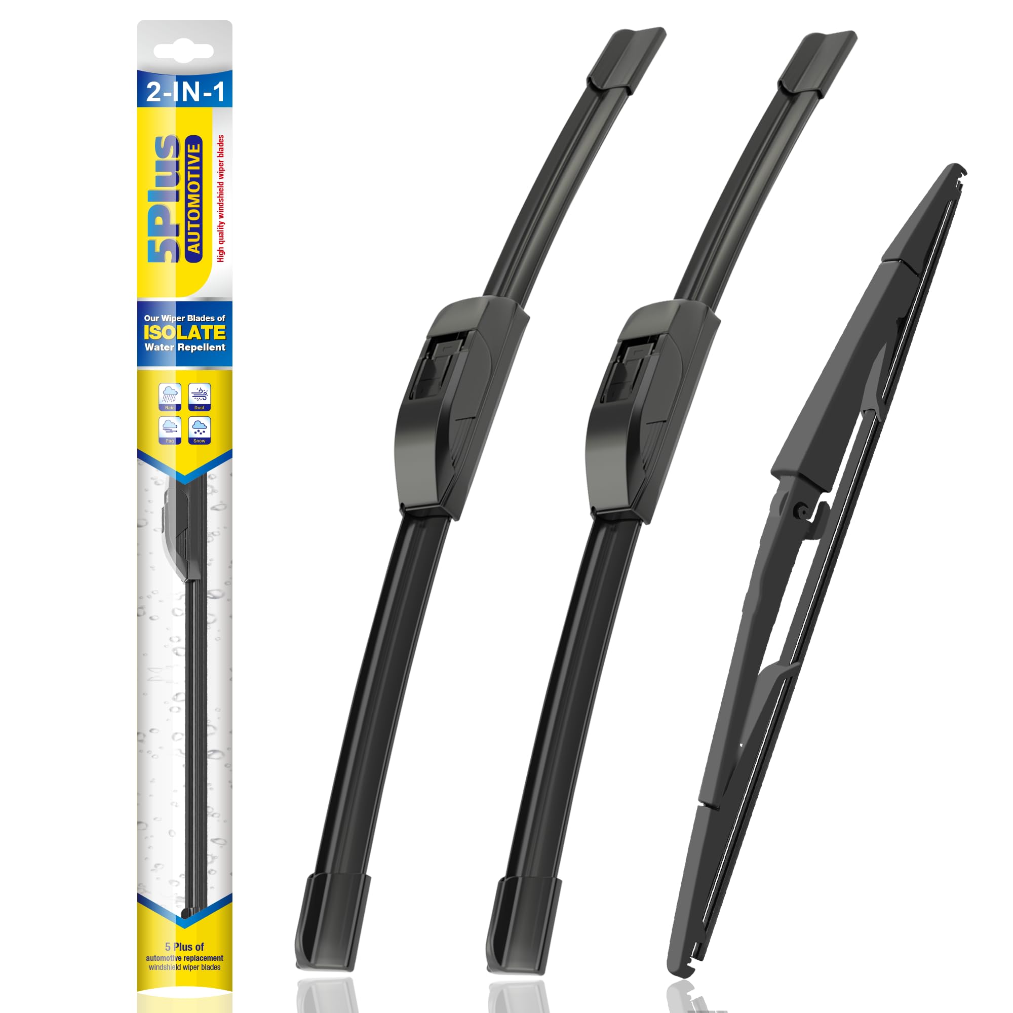 5 Plus Windshield Wiper Blades Replacement For 2010-2005 Jeep Grand Cherokee Windshield Wipers (Pack Of 3), Automotive Replaceme