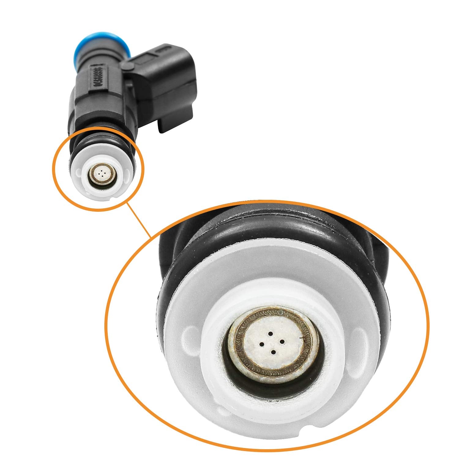 Fuel Injector 4 Holes 6Pcs | For 1999-2004 Jeep Cherokee Grand Cherokee Wrangler 4.0L Dodge Ram 1500 2500 3500 5.2L | Replace# 0