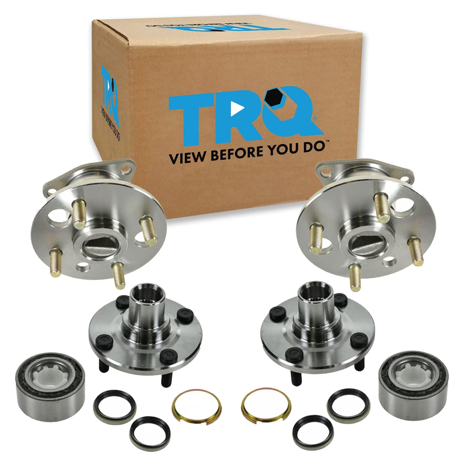 Trq Wheel Hub Bearings Assembly Set Compatible With 1998-2002 Chevrolet Prizm 1993-1997 Geo 1993-2002 Toyota Corolla