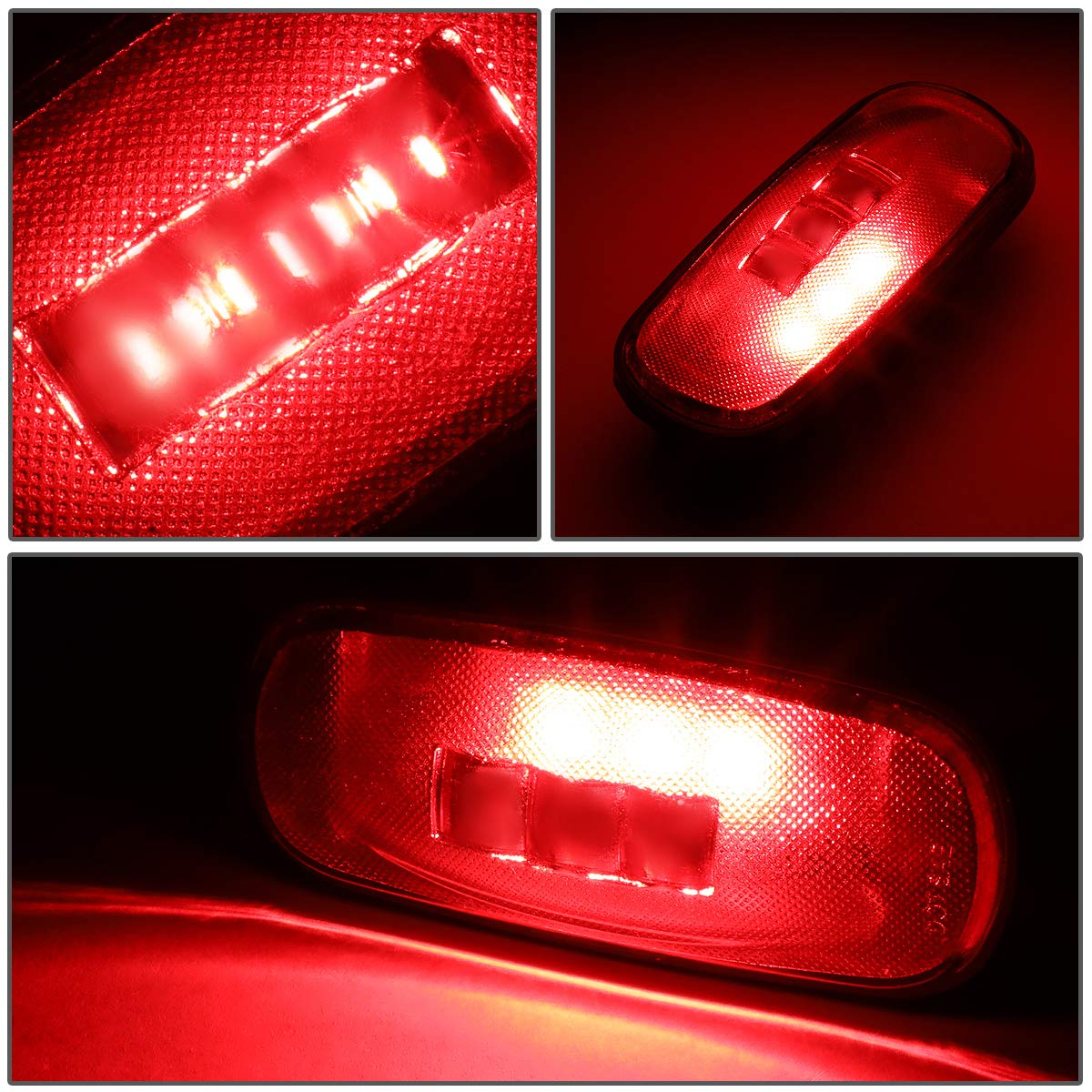 Dna Motoring Fendl-Dram02-Ch 4Pcs Clear Lens Dually Fender Led Side Marker Light Lamps