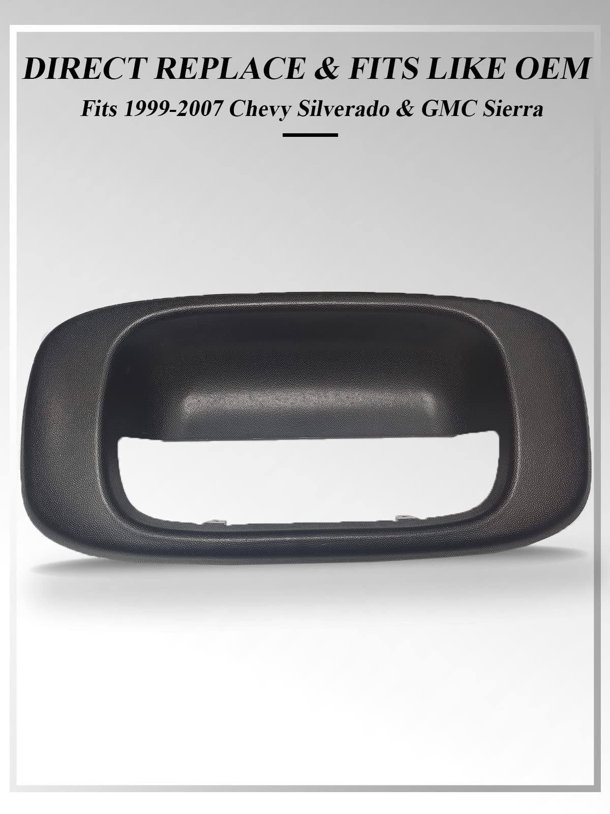 Syoauto Tailgate Handle Bezel Trim Fits For 1999-2007 Chevy Silverado Gmc Sierra 1500 2500 3500 Black Textured Replaces# 15228539, 15228540, Gm1916102, Gm15046512
