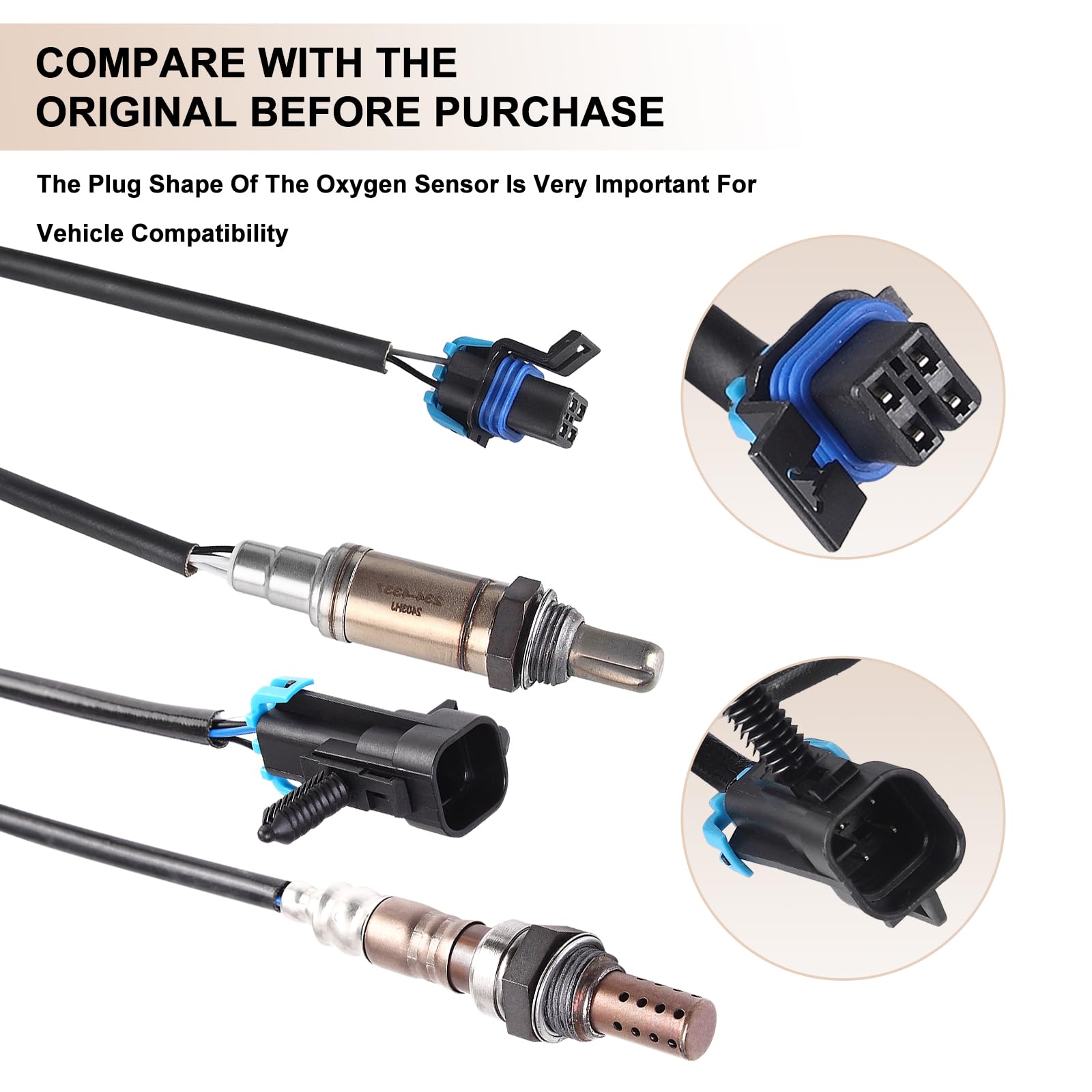 O2 Oxygen Sensor Downstream Upstream Compatible with 2006-2007 Chevy Silverado 1500 Avalanche Suburban Tahoe Replace 234-4018 23