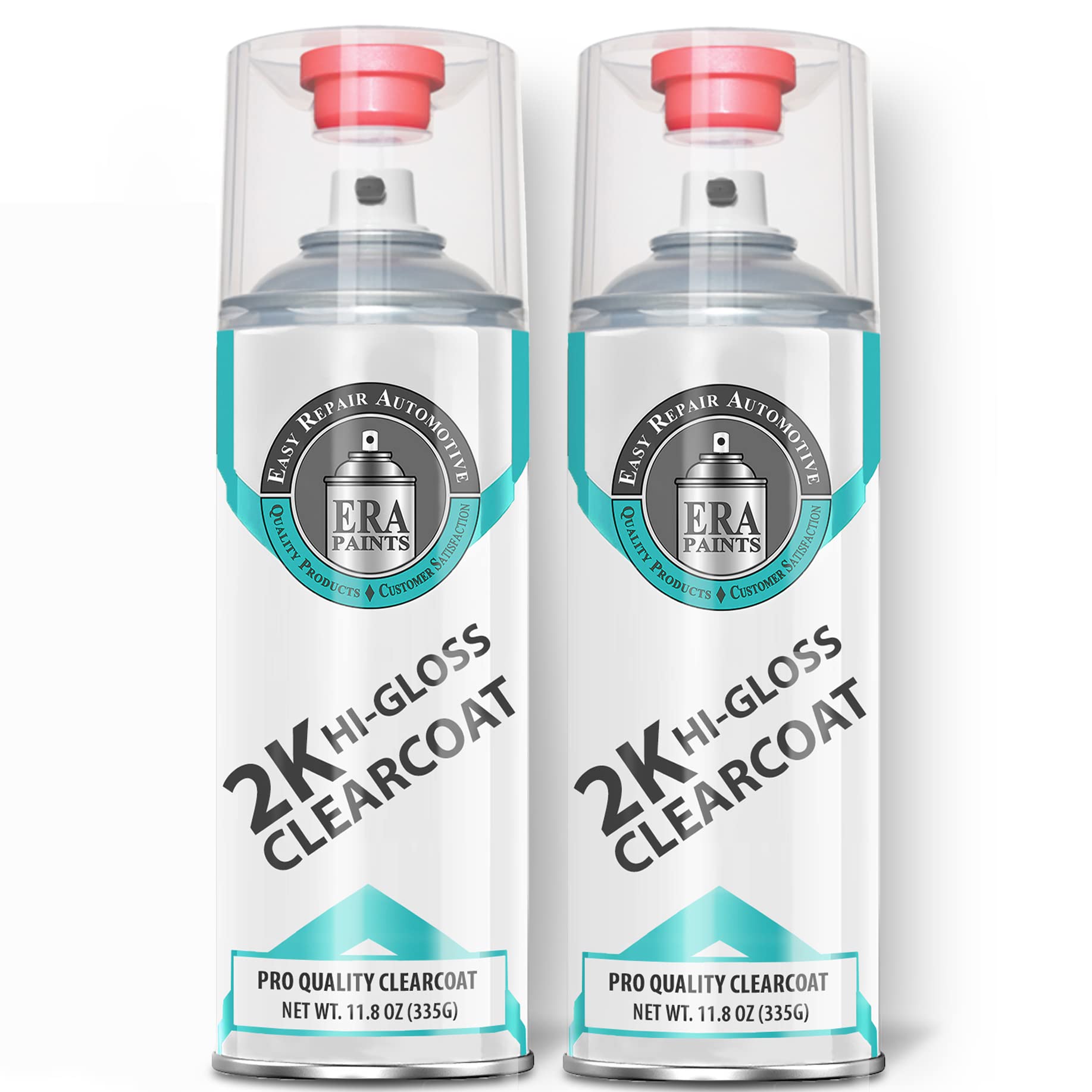 Era Paints 2K High Gloss Automotive Clear Coat Spray/Aerosol Can - Professional Quality & Finish - Easy To Use - Best Value (2 P