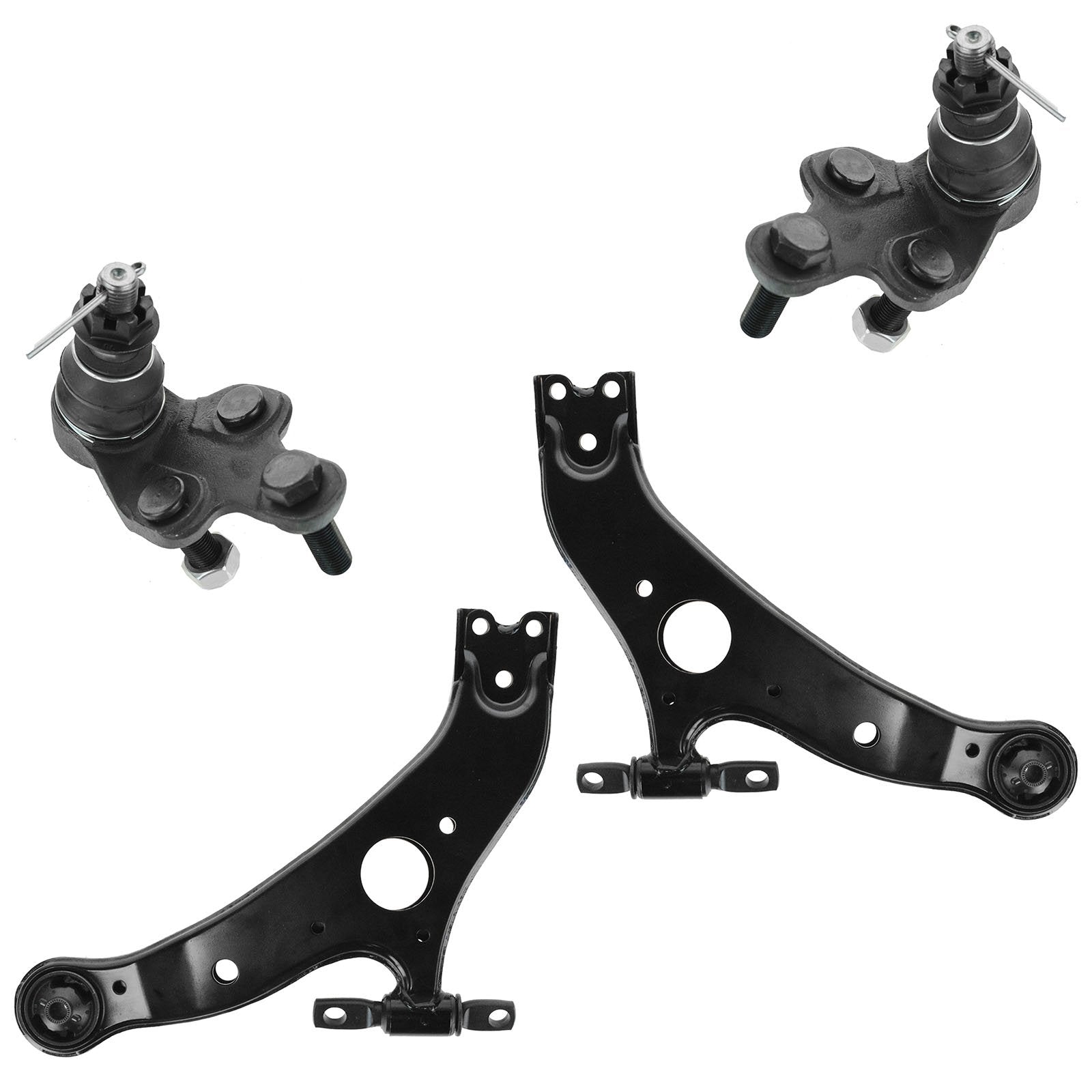 TRQ Front Lower Control Arm with Ball Joint Set Compatible with 2004-2010 Toyota Sienna