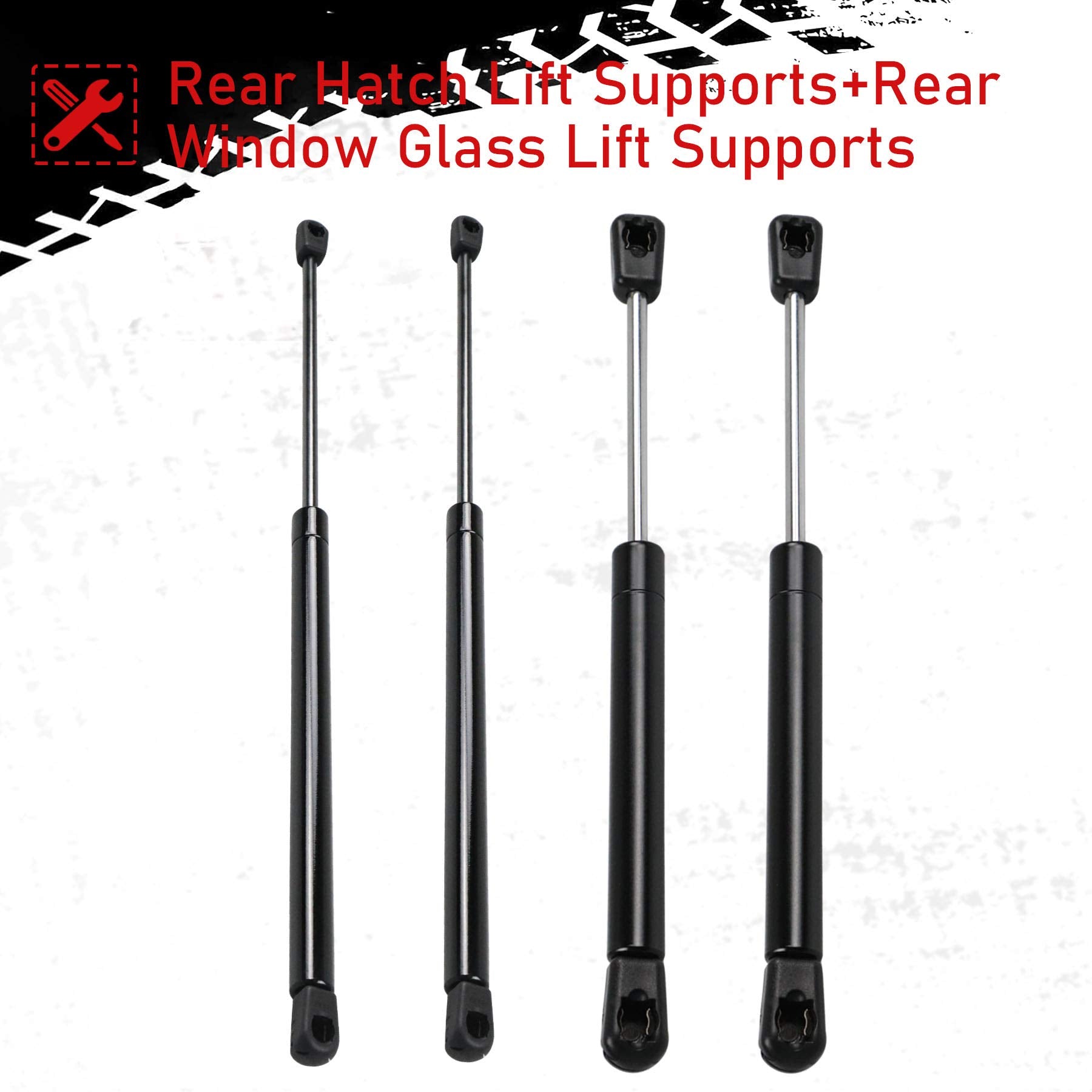 Youxmoto Hatch Liftgate And Rear Window Glass Lift Supports Struts Fit For Chevrolet Tahoe, Fit For Cadillac Escalade, Fit For Gmc Yukon, Fit For Gmc Yukon Xl 1500 2500, Fit For Suburban 1500 2500