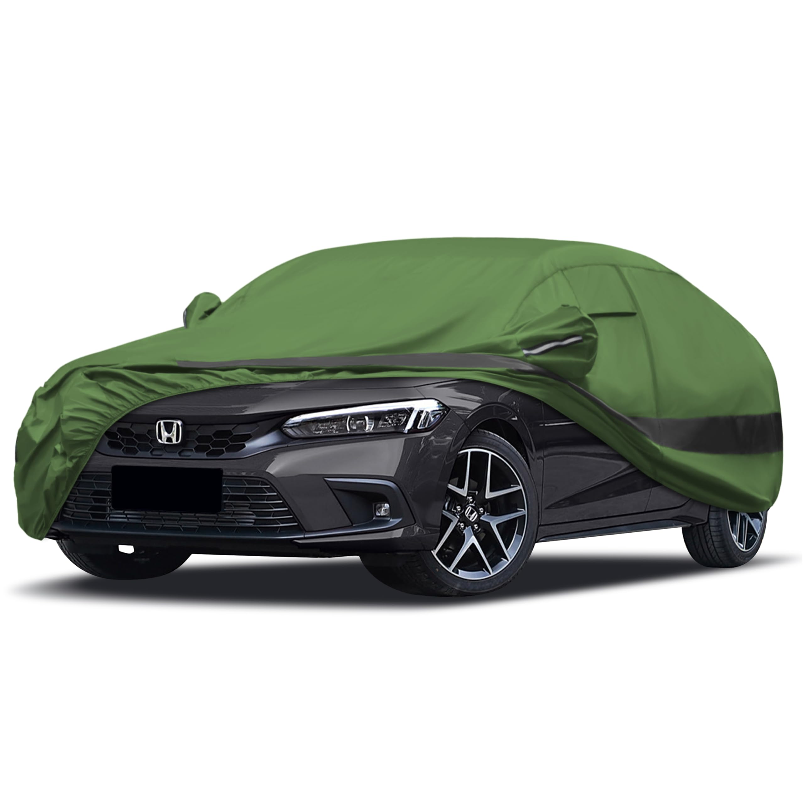 Jurmon Heavy Duty Outdoor Car Cover Intended For Civic,Waterproof All Weather For Automobiles, Outdoor Full Cover Rain Sun Uv Pr