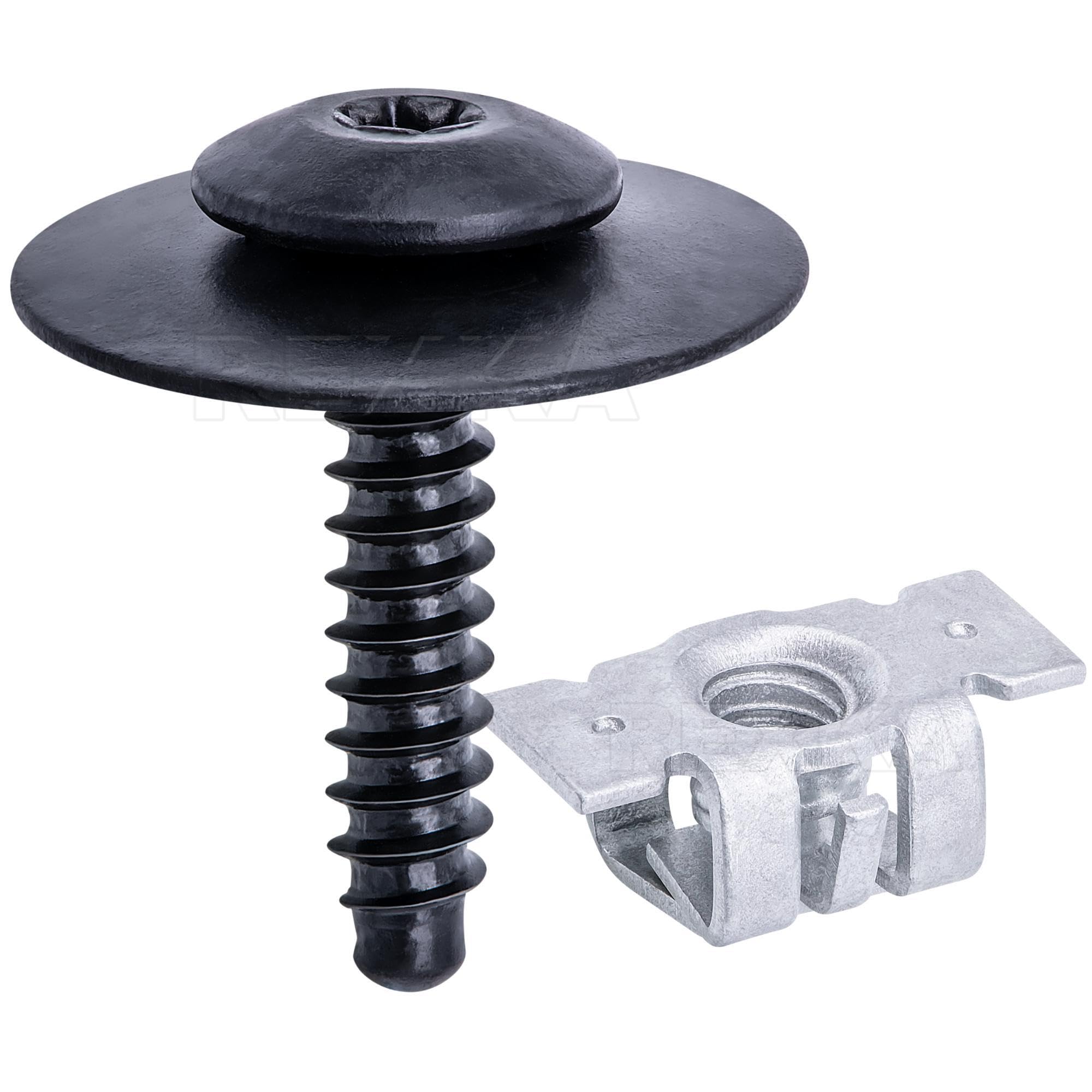 Rexka 20 Sets M4.2-1.41 (#8) Bumper Cover Fender Liner Screw Nut 11609952 11548270 For Gm Chevy Hummer Buick Cadillac Saturn Cad