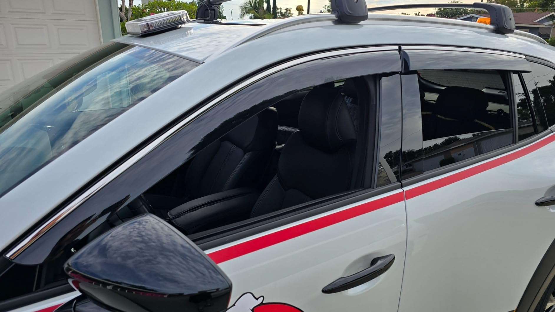 Vesul Window Visors Compatible With Mazda Cx-50 Cx50 2023-2025 Rain Guards Anti-Rain Window Visors With Tape 304 Stainless Steel