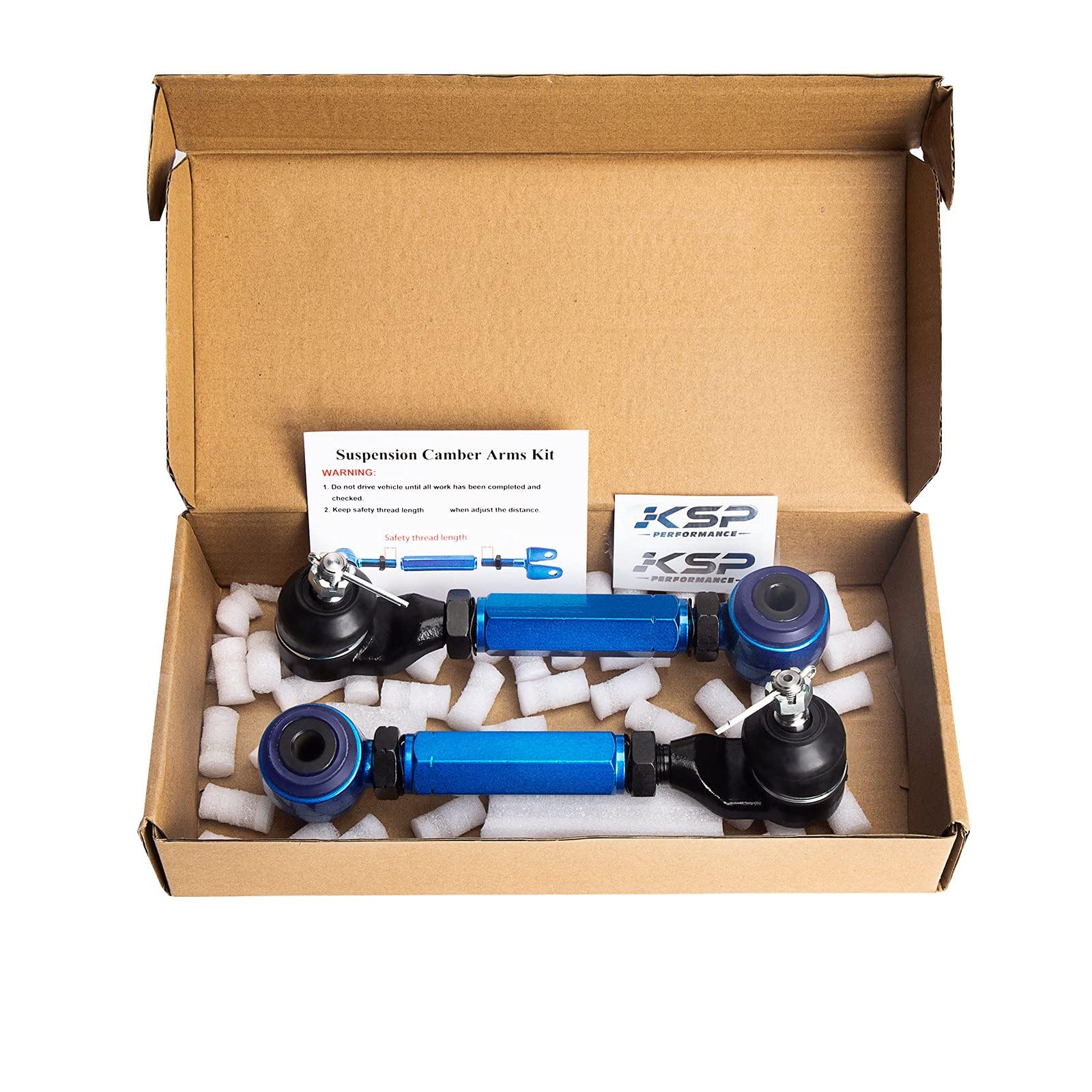 KSP Accord TSX Camber Arms, Adjustable Alignment Camber Toe -2° to +4° Angle Camber Arm fit for Pilot Odessey, Rear Suspension Camber Kits Compatible with Honda TSX MDX, 2PC