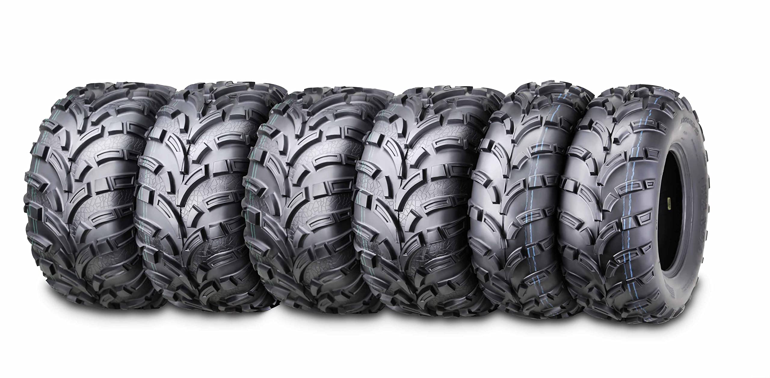 Wanda Set Of 6 Atv Utv Tires (2) 25X8-12 Front & (4) 25X11-12 Rear 6Pr