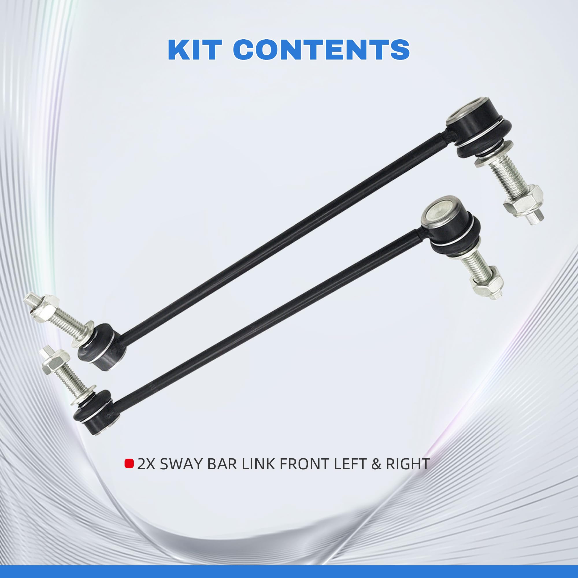 Rockplanet Front Sway Bar Links 2 Pcs Compatible with 2011-2018 Ford Explorer, 2013-2018 Ford Police Interceptor Stabilizer Fron