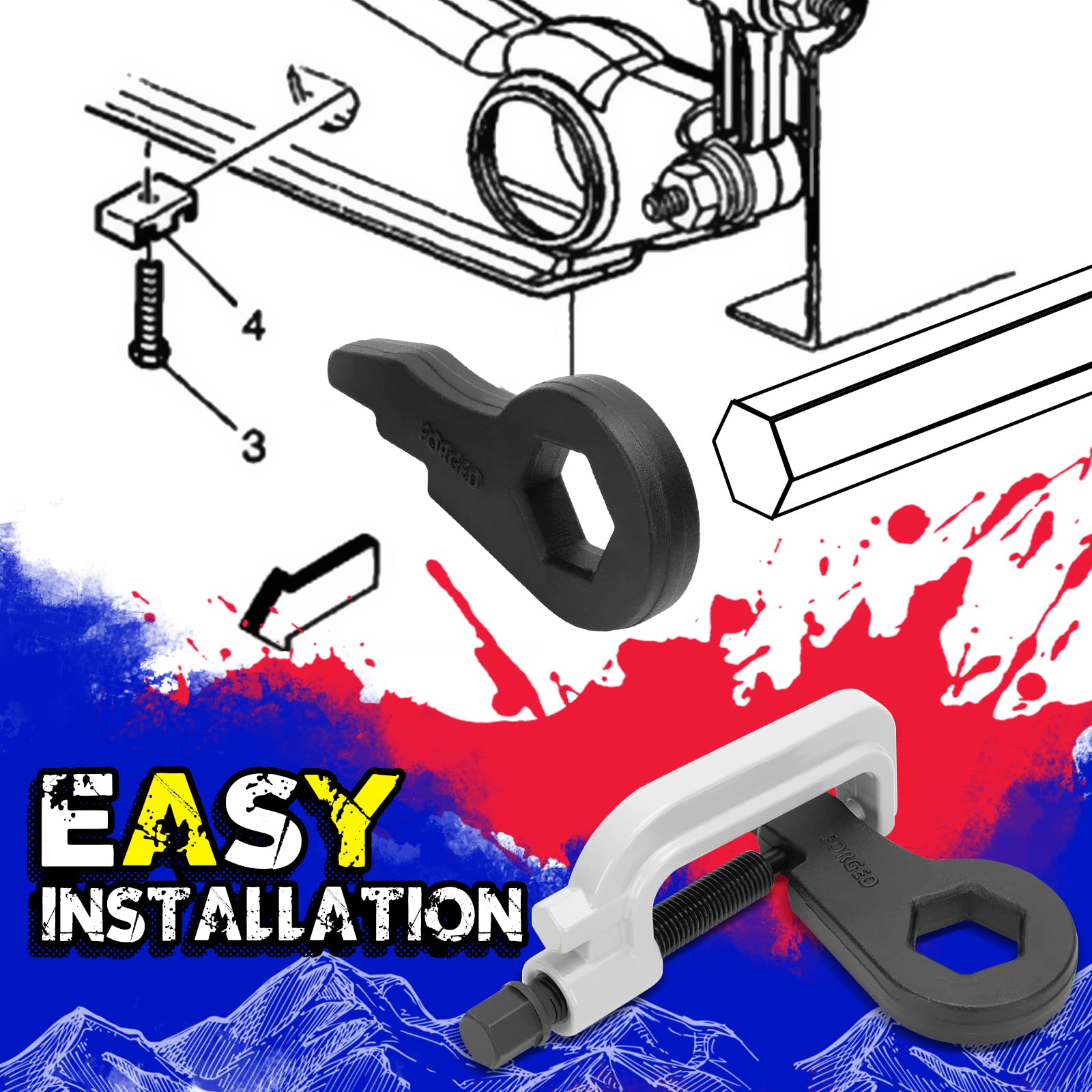 KSP 1-3'' Torsion Bar Key For Silverado Sierra 1500HD 2500HD 3500HD, Forged Steel Suspension Lift Kits Compatible With Chevrolet