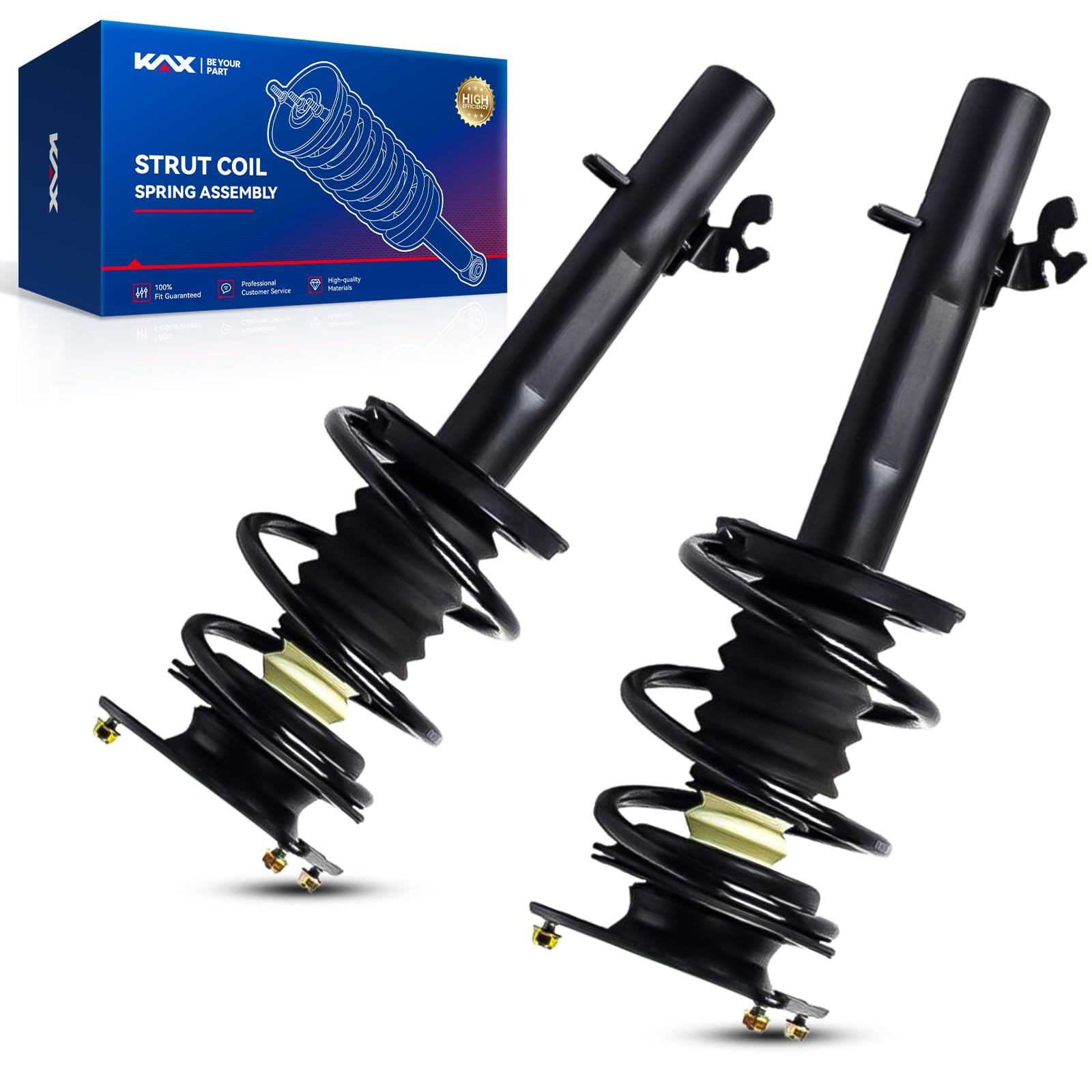 KAX Front Quick Struts for Cooper 2002 2003 2004 2005 2006 Front Shocks Complete Struts Assembly with Coil Spring Set of 2, Repl