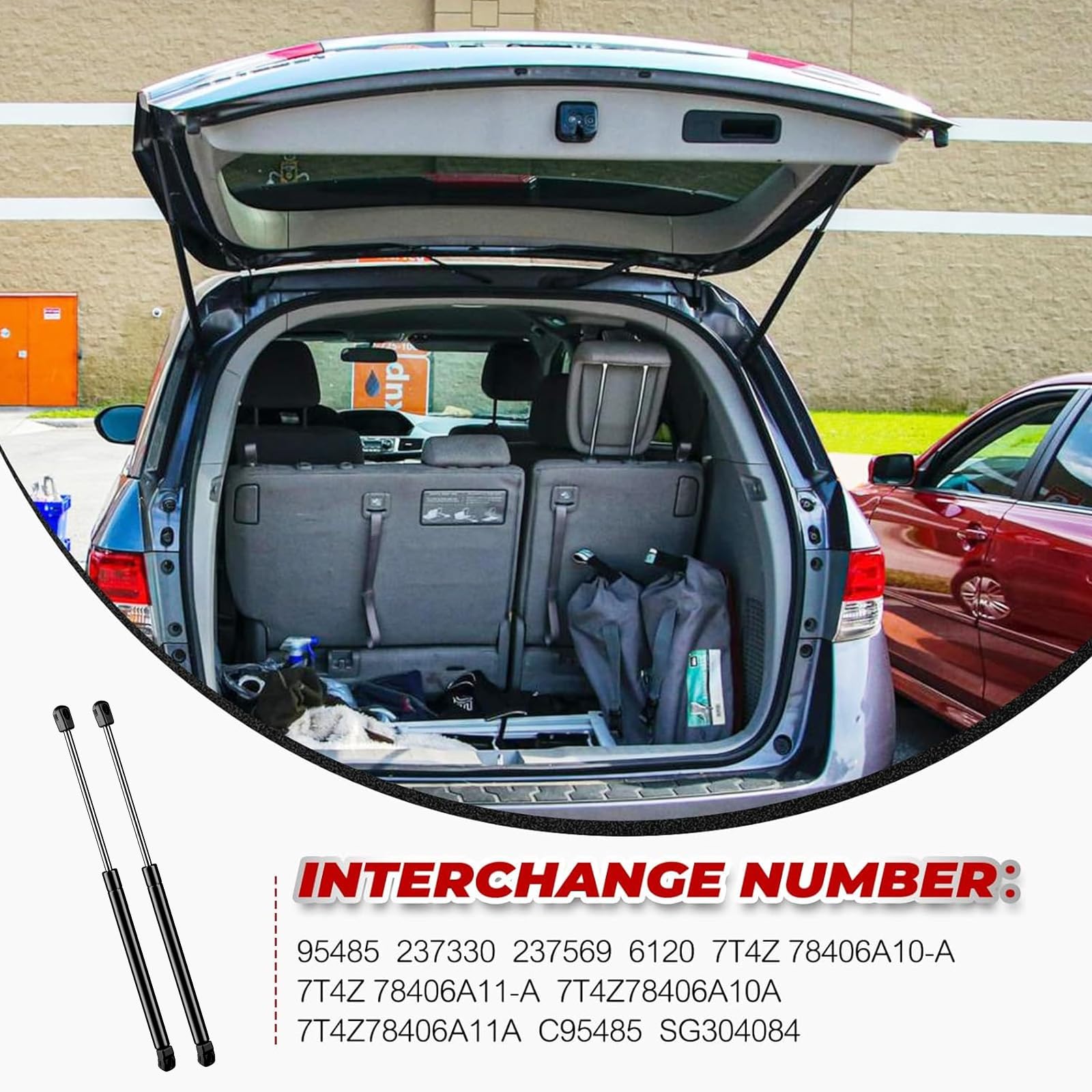 Vepagoo 6120 Rear Liftgate Gas Struts For 2007-2014 Ford Edge Shock Lift Supports Spring, Trunk Hatchback Sport Utility 4-Door L