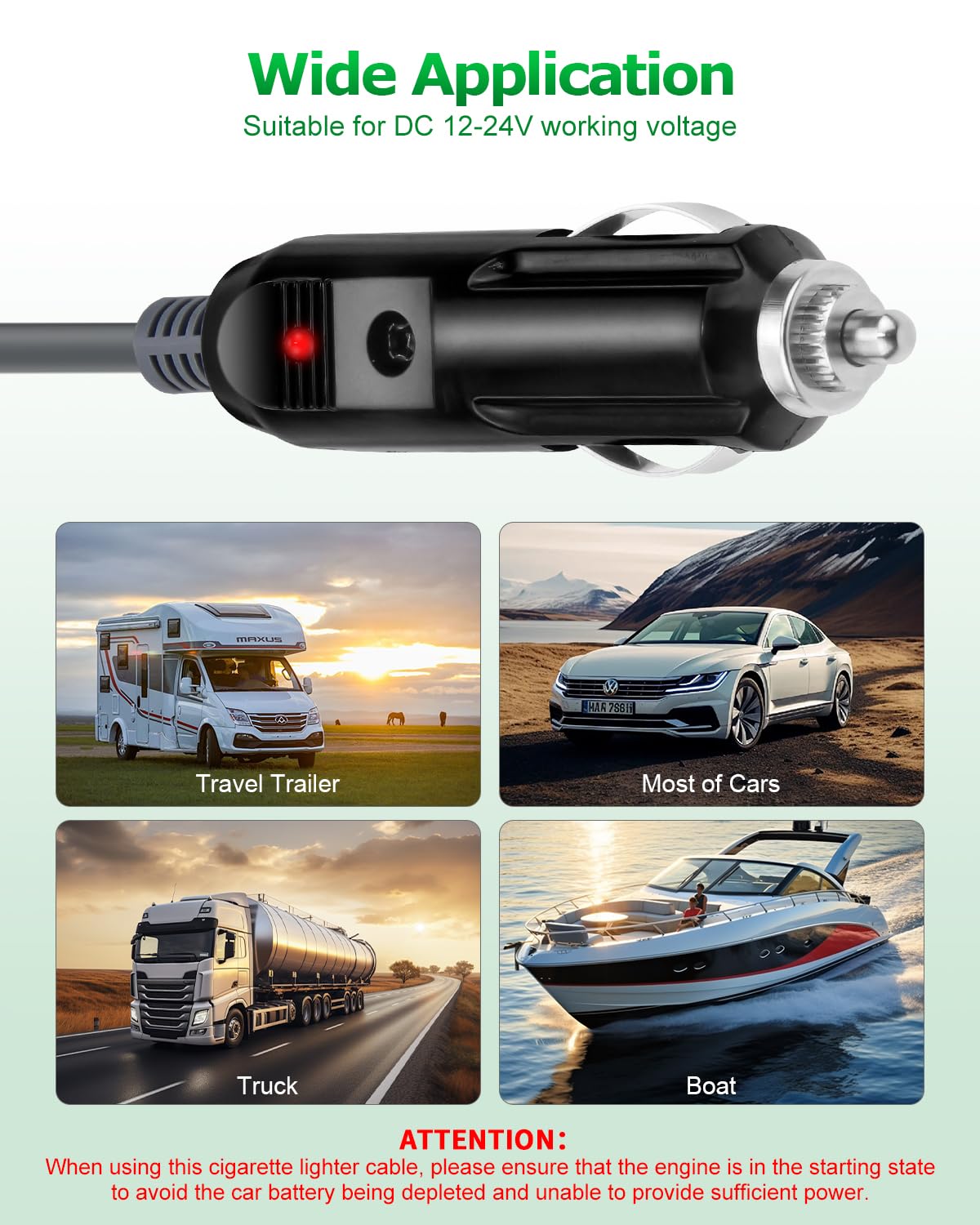 Starlink Mini DC Power Cable Cigarette Lighter 16.4FT Starlink Mini Cable 12V-24V DC Car Power Cable for Starlink Mini Accessori