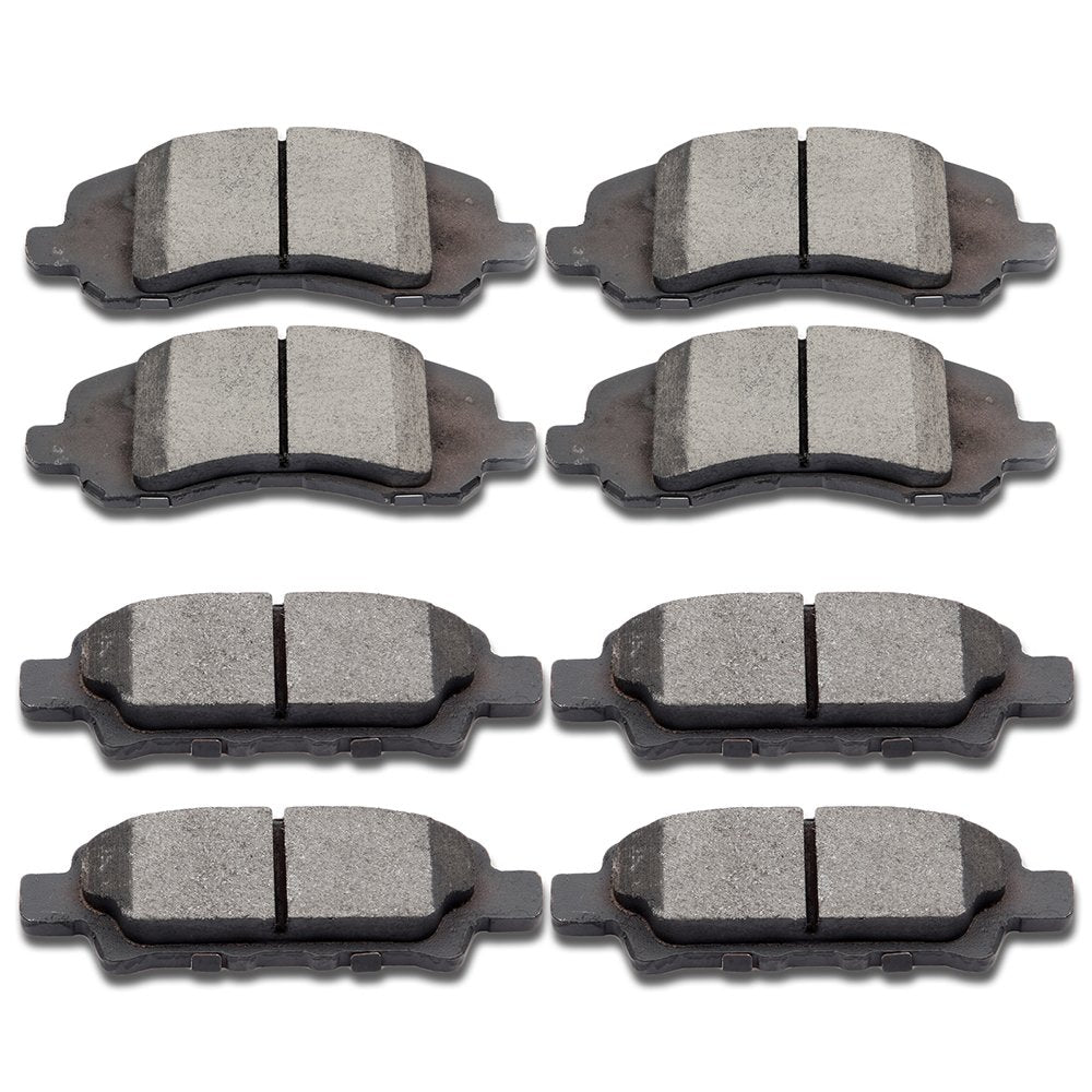 Cciyu D1285 D1037 Front Rear Ceramic Brake Pads Kits 8Pcs Fit For Chrysler 200,Sebring,08-14 For Dodge Avenger,07-12 For Dodge C