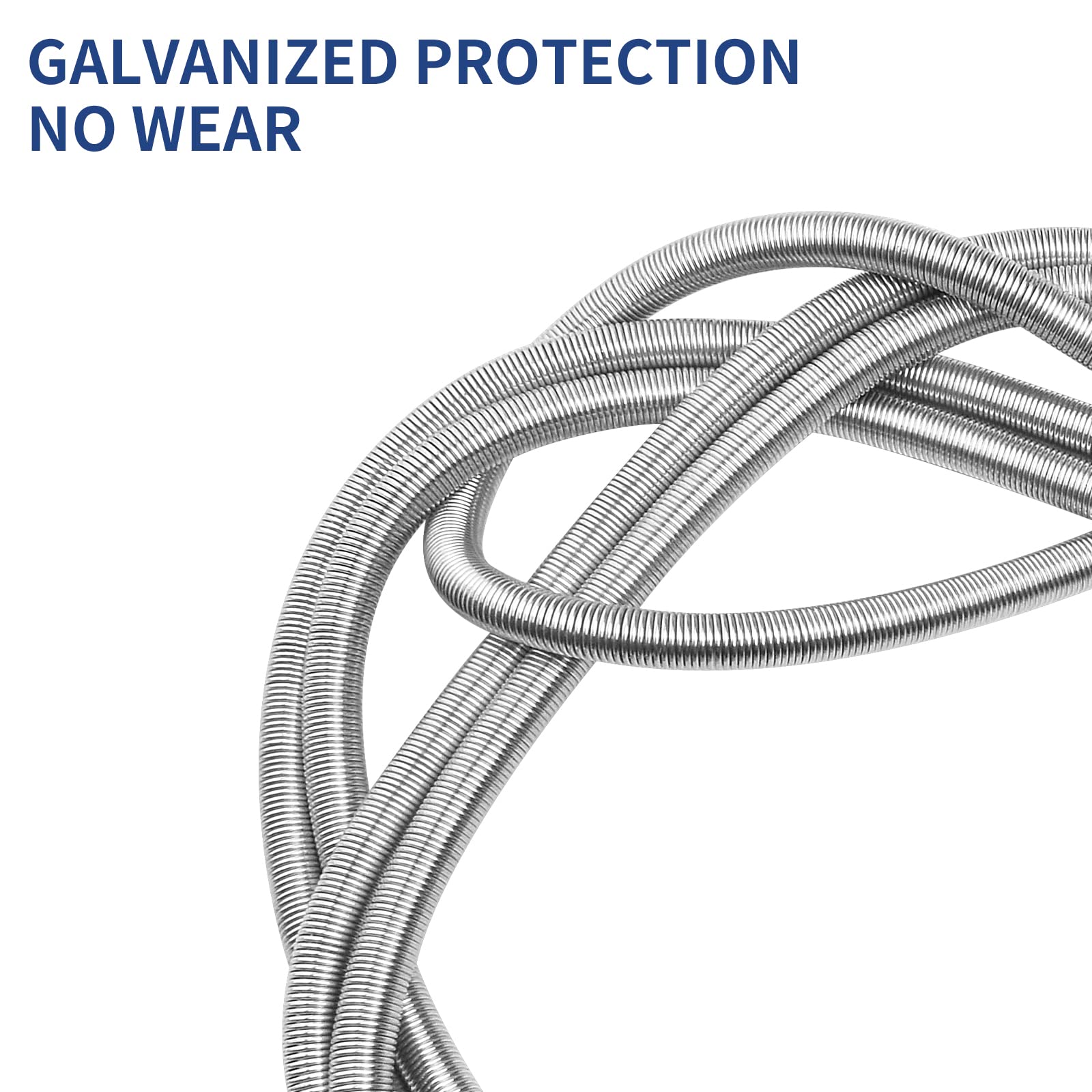 MuRealy Brake Line Protector - Upgraded Stainless Steel Brake Line Protector 3/16 Inch 8 Ft(2025 New), Premium Galvanized Spring