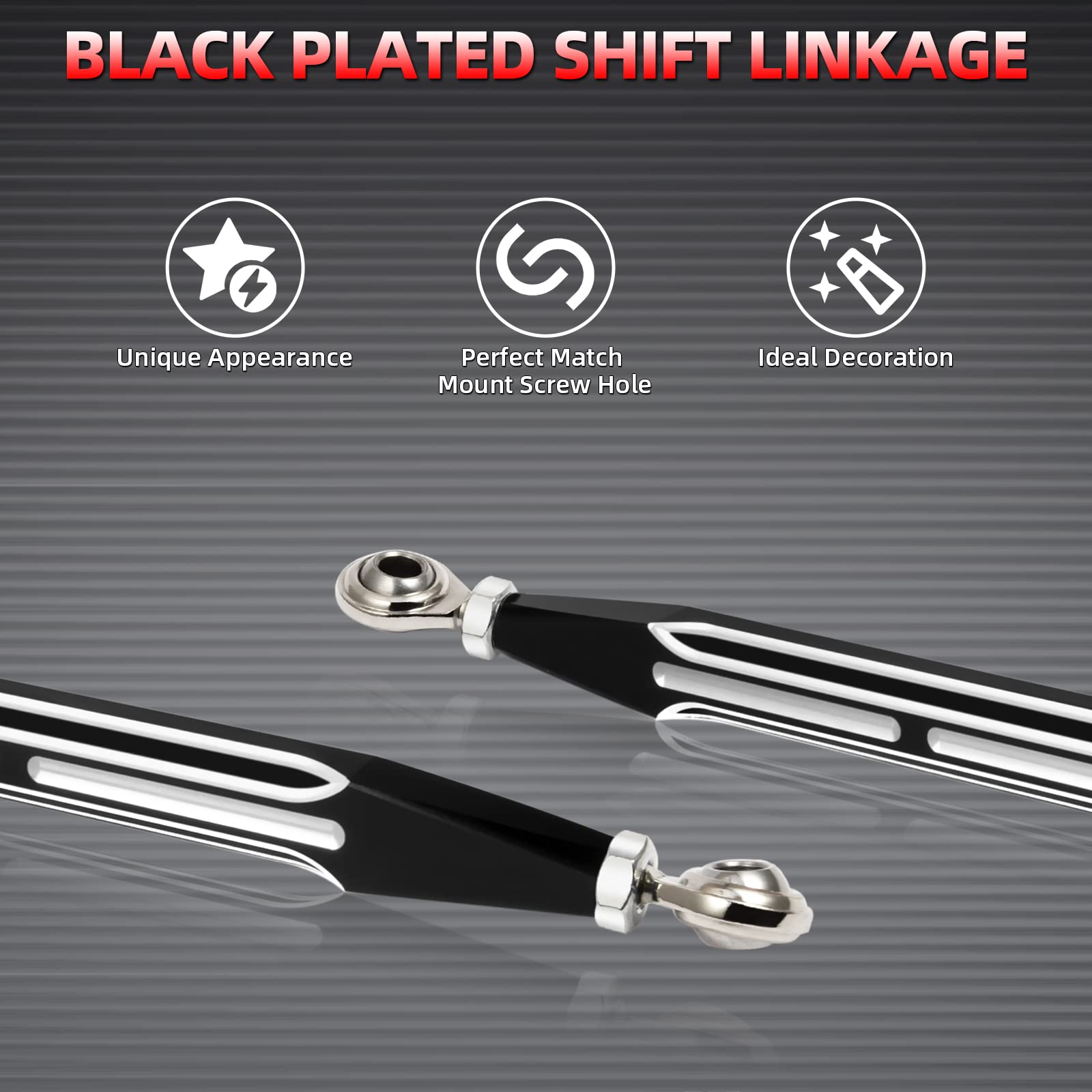 Amazicha Black Gear Shift Linkage Compatible For Harley Touring Electra Glide Street Glide Tour Glides Trikes 1980-Later