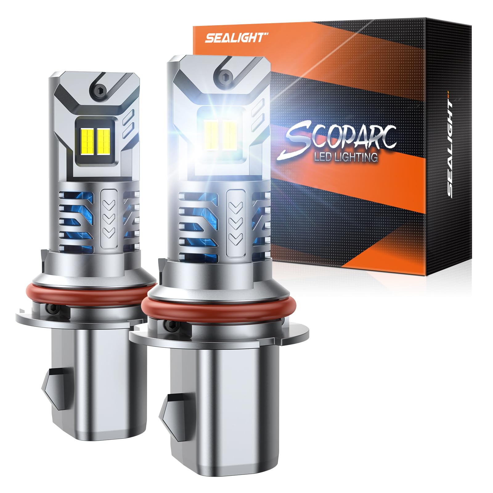 Sealight 9004/Hb1 Light Bulbs, 30000 Lm 1:1 Design 6500K Cool White 9004 Fog Bulbs, Ip67, Plug-N-Play, Pack Of 2